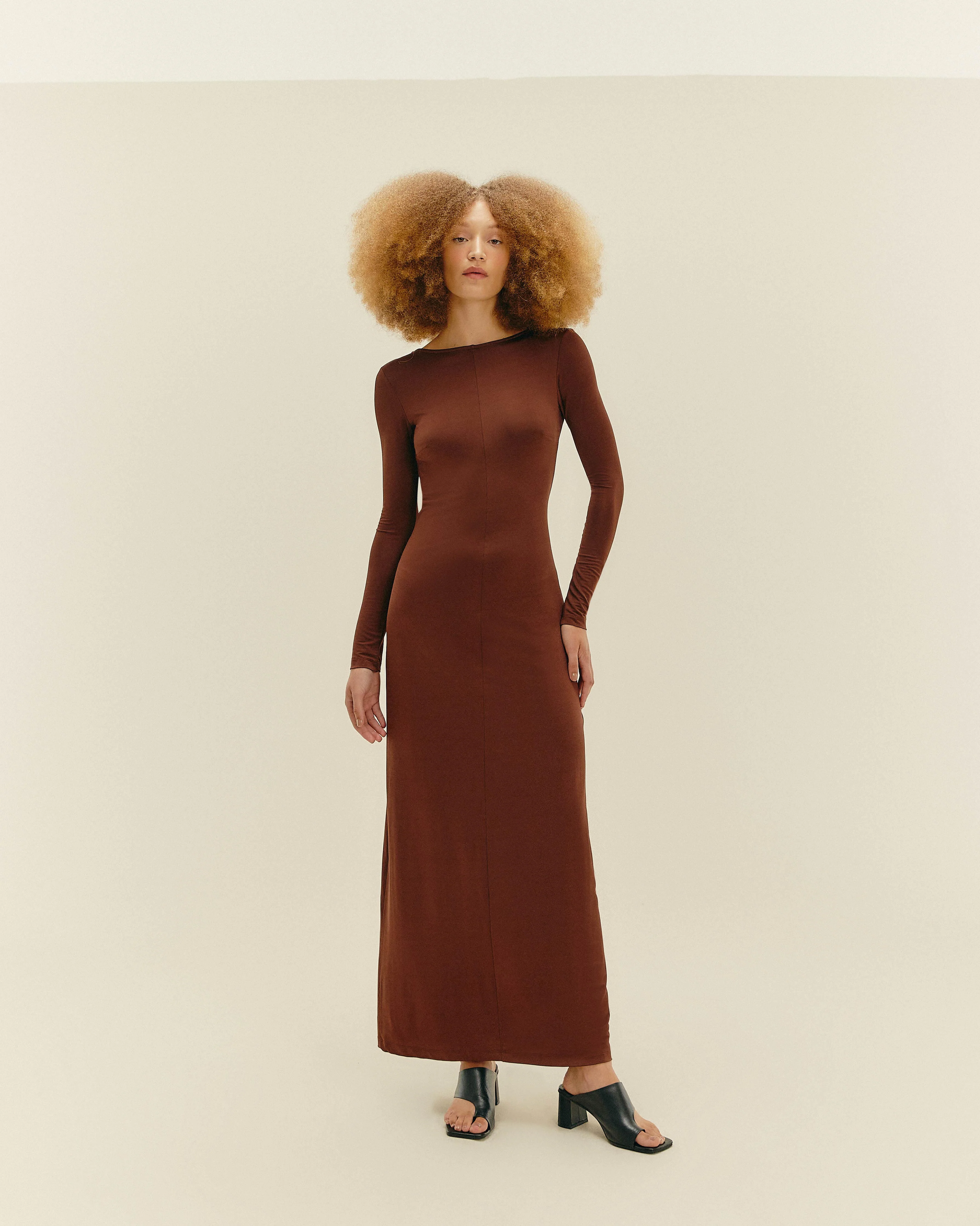 70S DRESS BRAUNA BROWN - Image 2