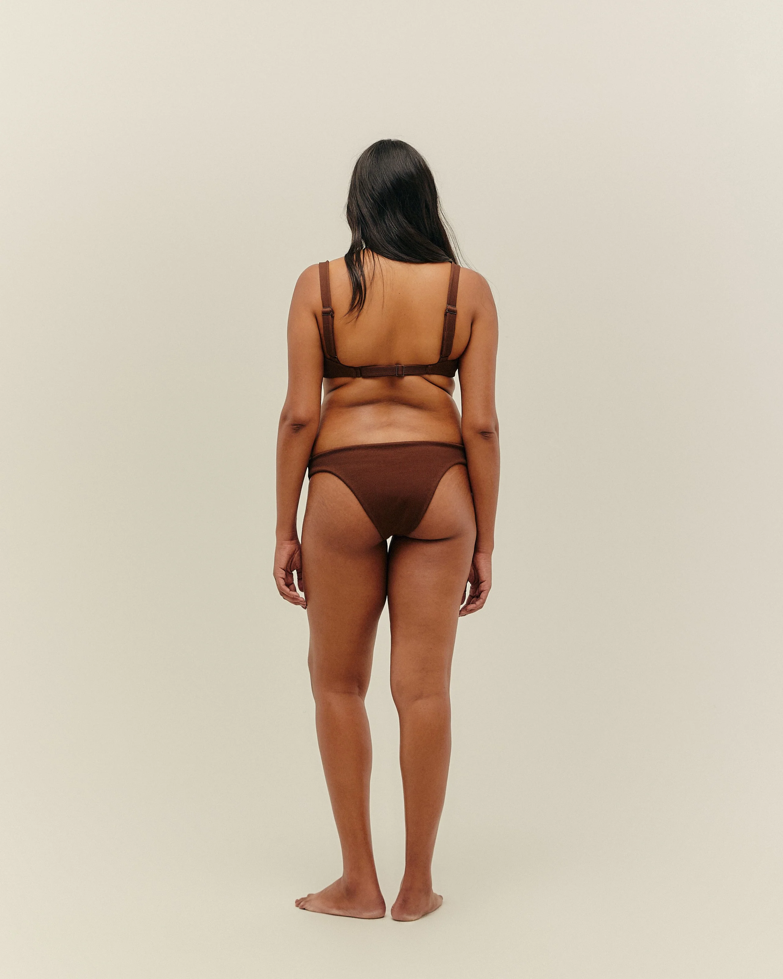 ADJUSTABLE RIBBED GAIA TOP BRAUNA BROWN - Image 3