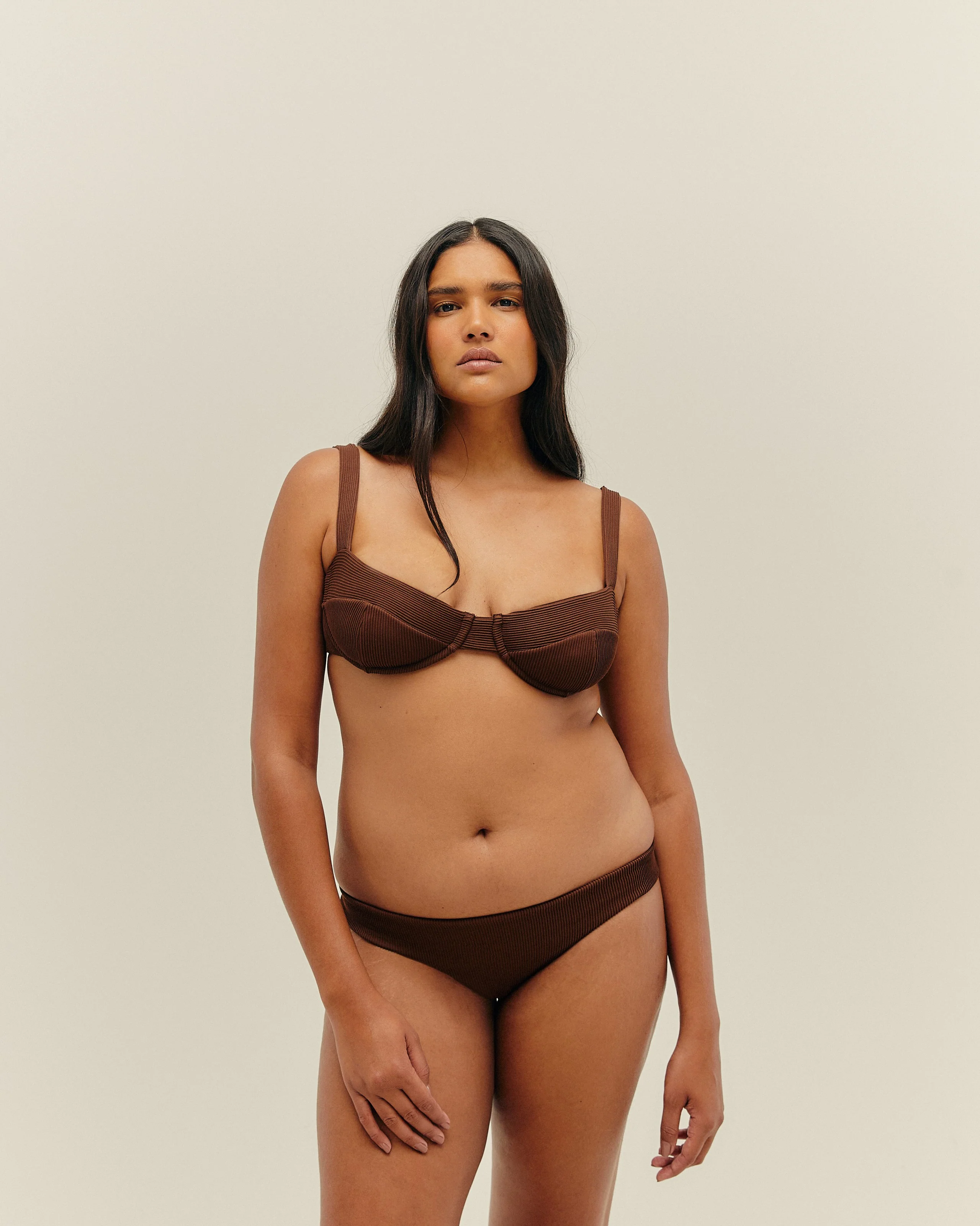 ADJUSTABLE RIBBED GAIA TOP BRAUNA BROWN - Image 5