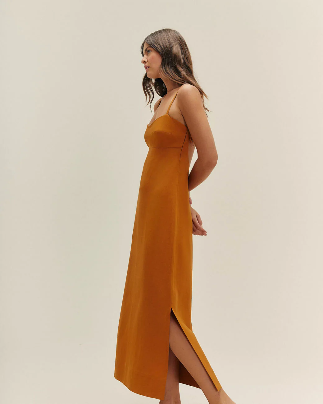AGATHA DRESS CHESTNUT - Image 3