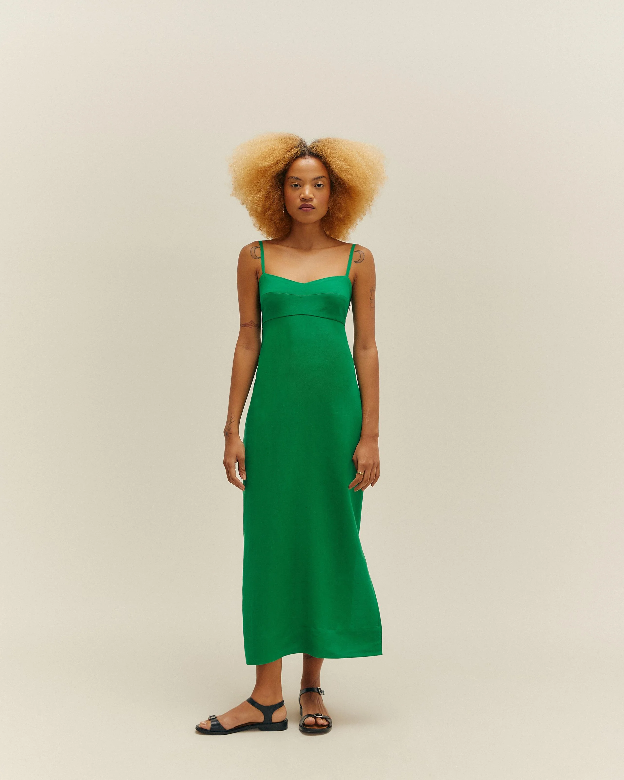 AGATHA DRESS DIGITAL GREEN