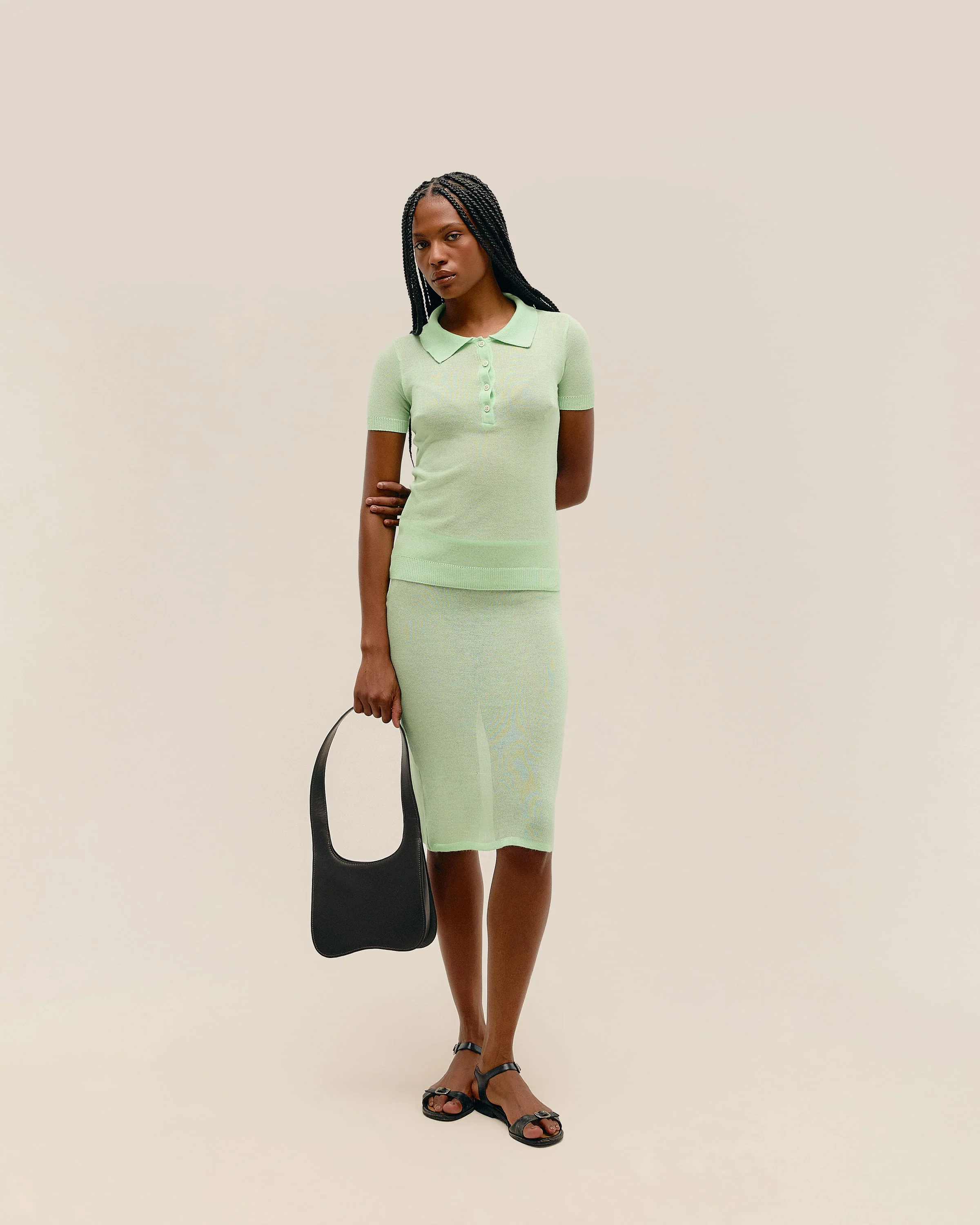 AMELIA KNIT SHIRT CANOAS GREEN