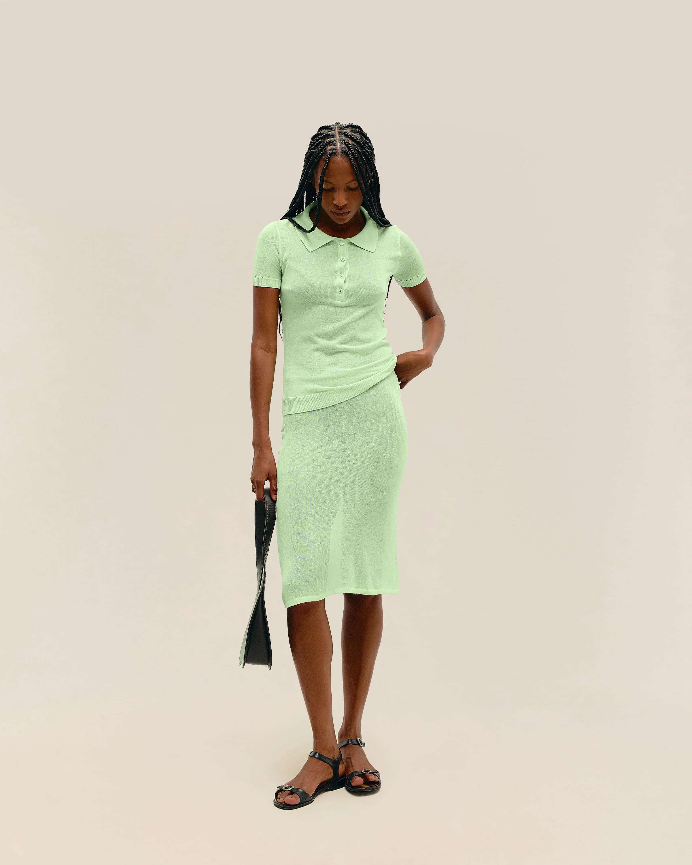 AMELIA KNIT SHIRT CANOAS GREEN - Image 2