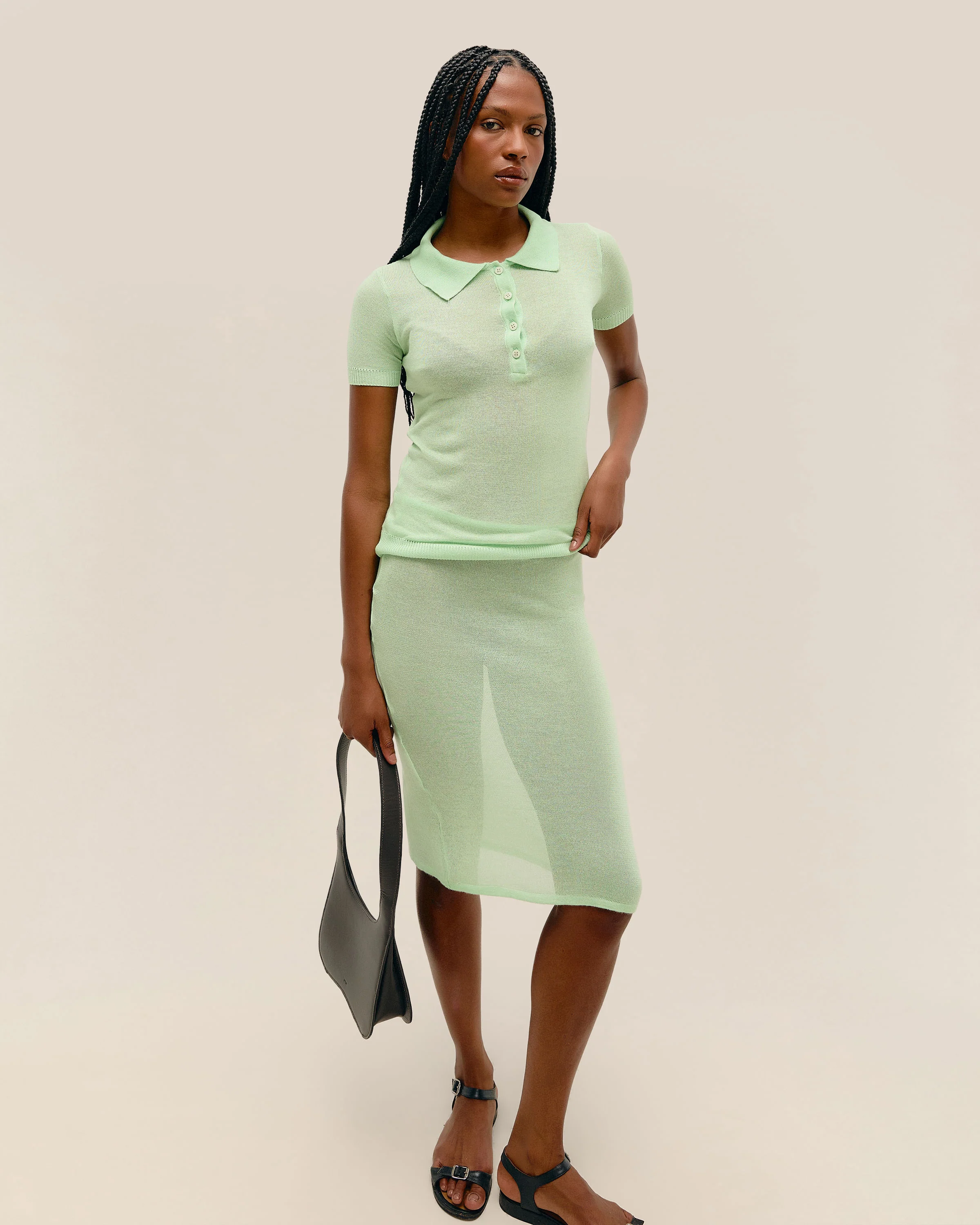 AMELIA KNIT SHIRT CANOAS GREEN - Image 4