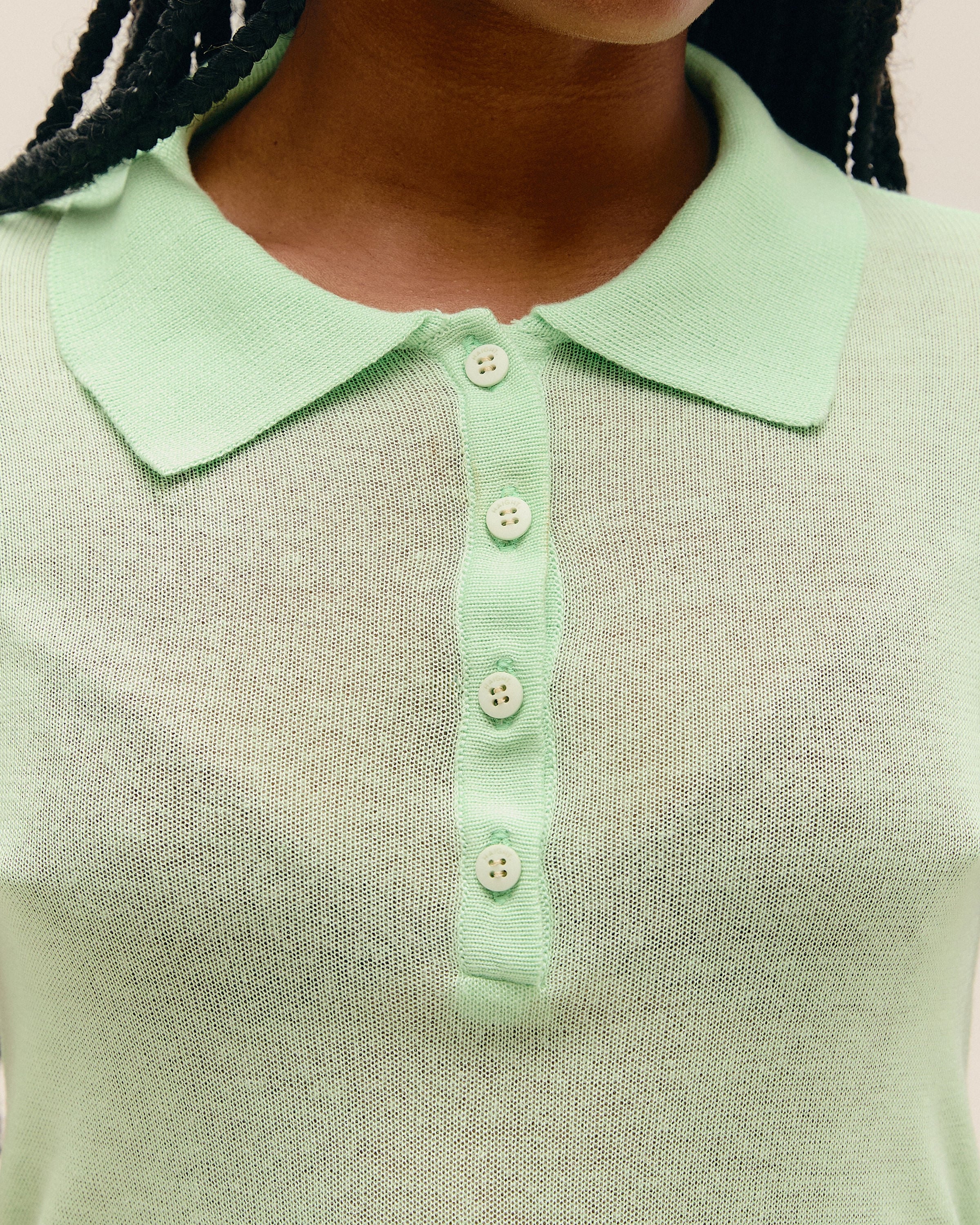 AMELIA KNIT SHIRT CANOAS GREEN - Image 6