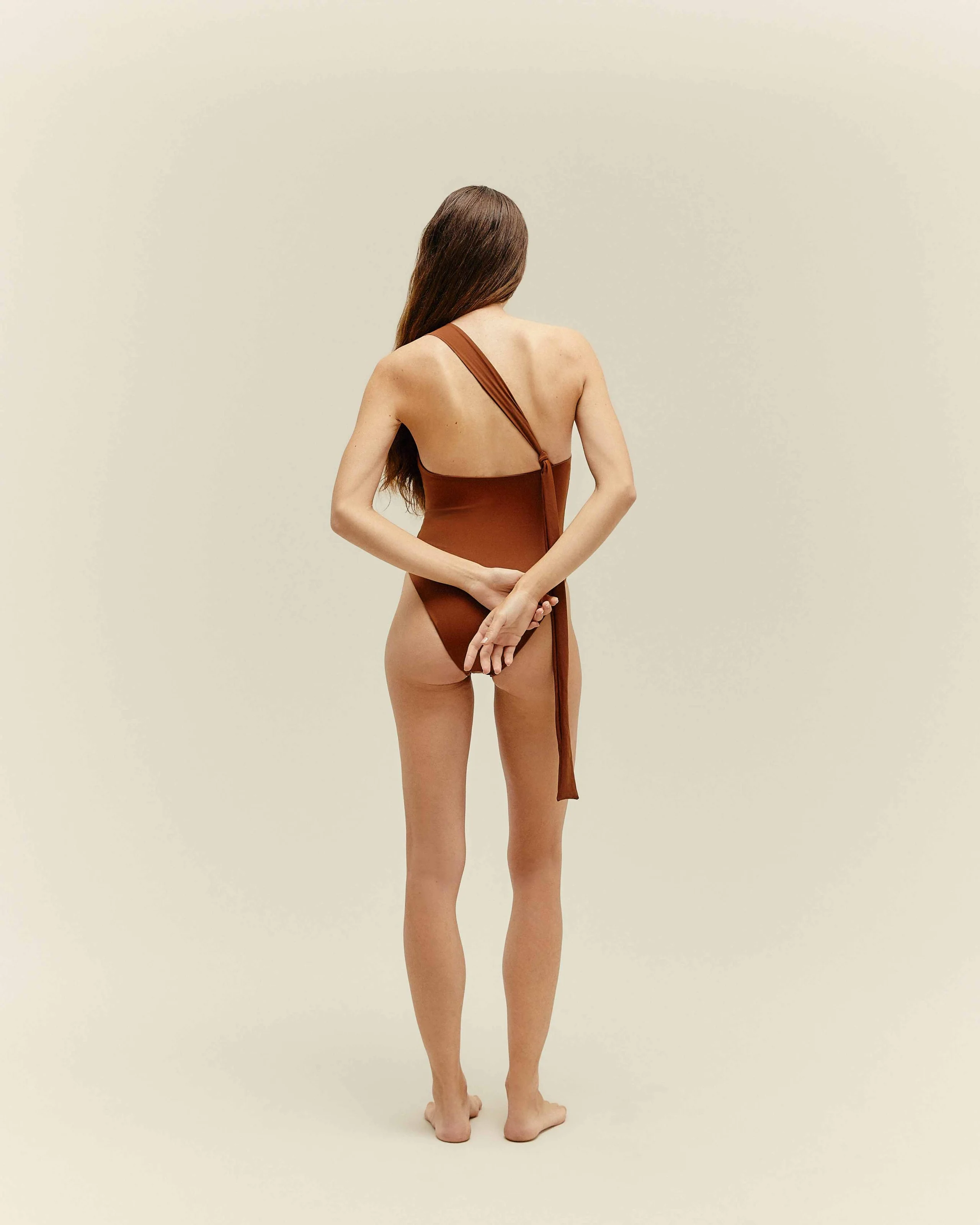 ANGELINA SWIMSUIT MID BROWN - Image 3