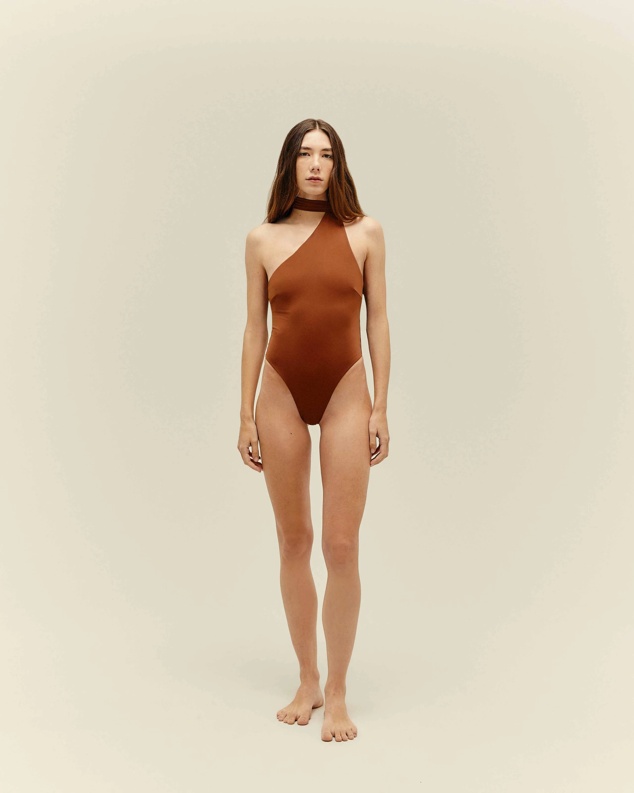 ANGELINA SWIMSUIT MID BROWN - Image 5