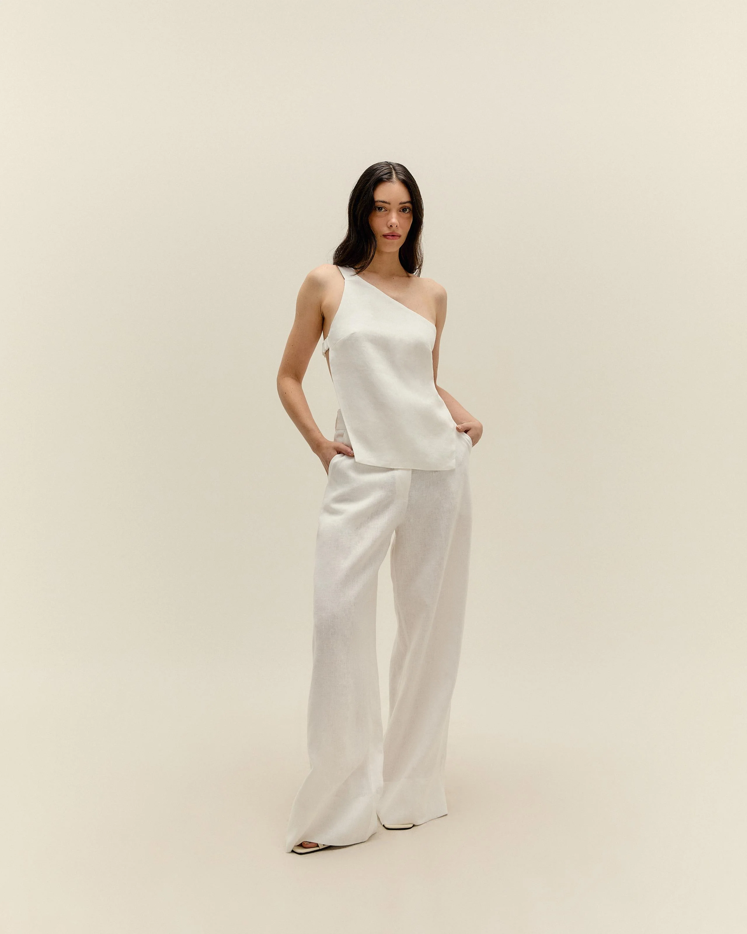 ASSIMETRIC TOP OFF-WHITE - Image 2