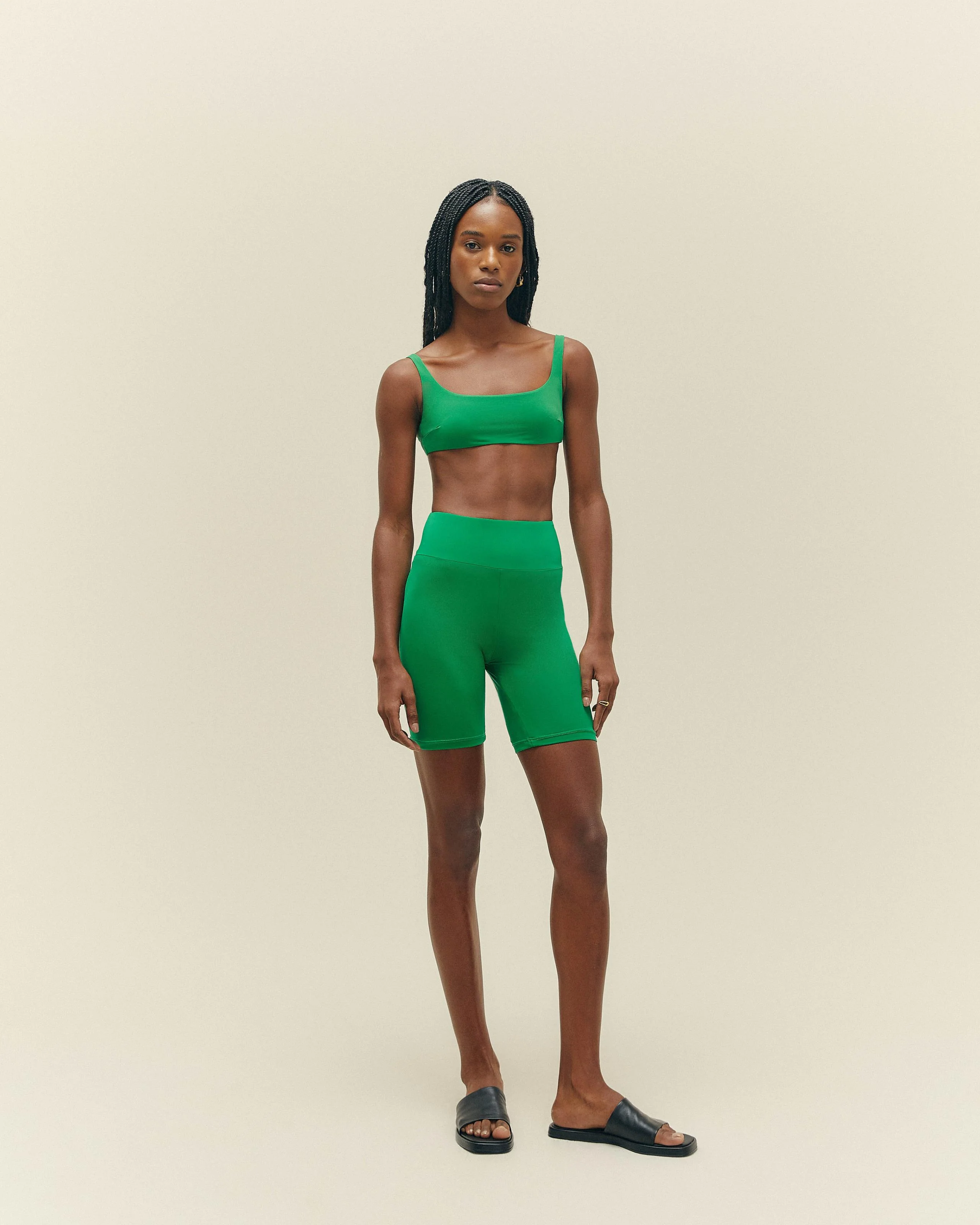 BIKER SHORTS DIGITAL GREEN