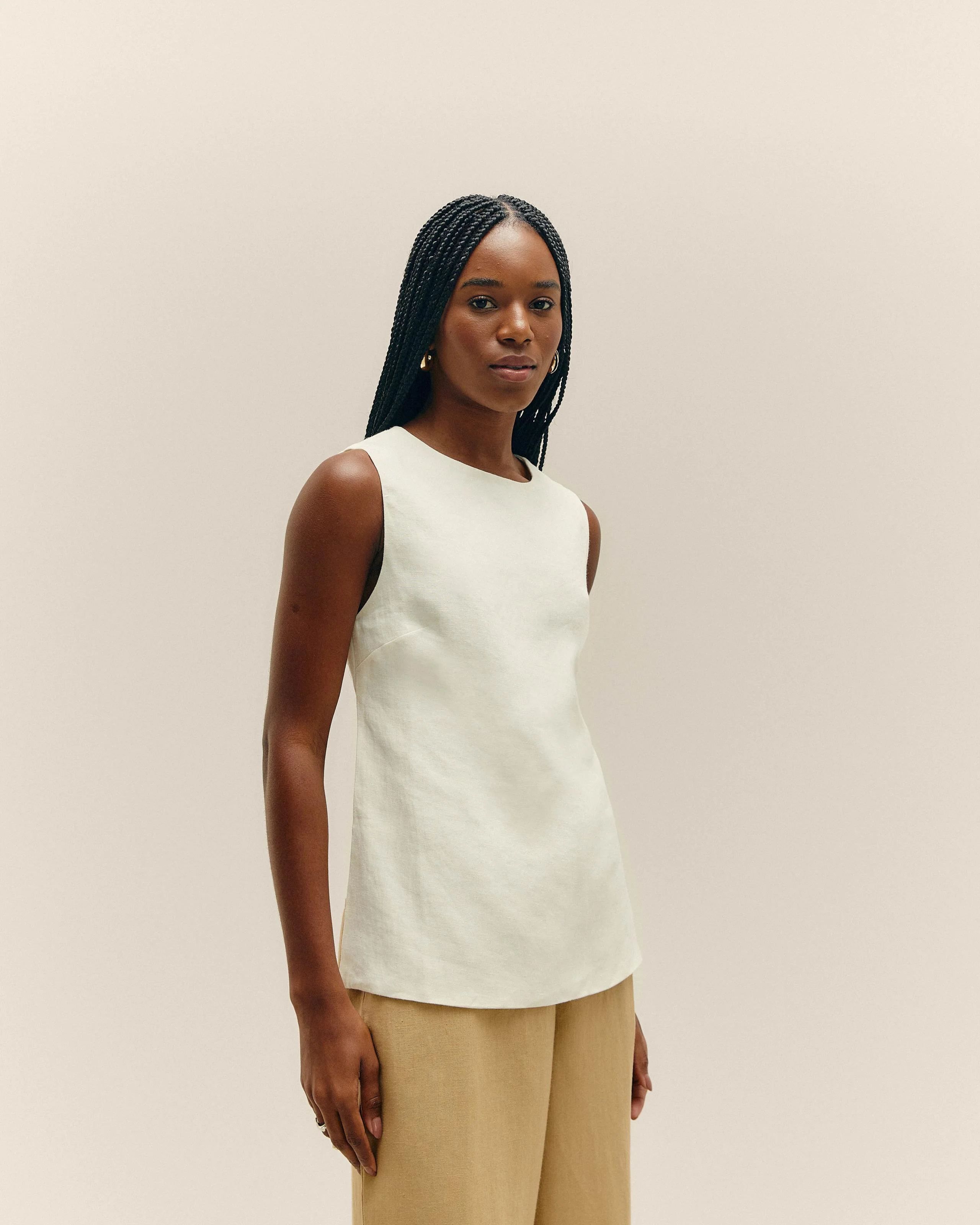 BLUSA ALESSANDRA LINHO OFF-WHITE - Image 3