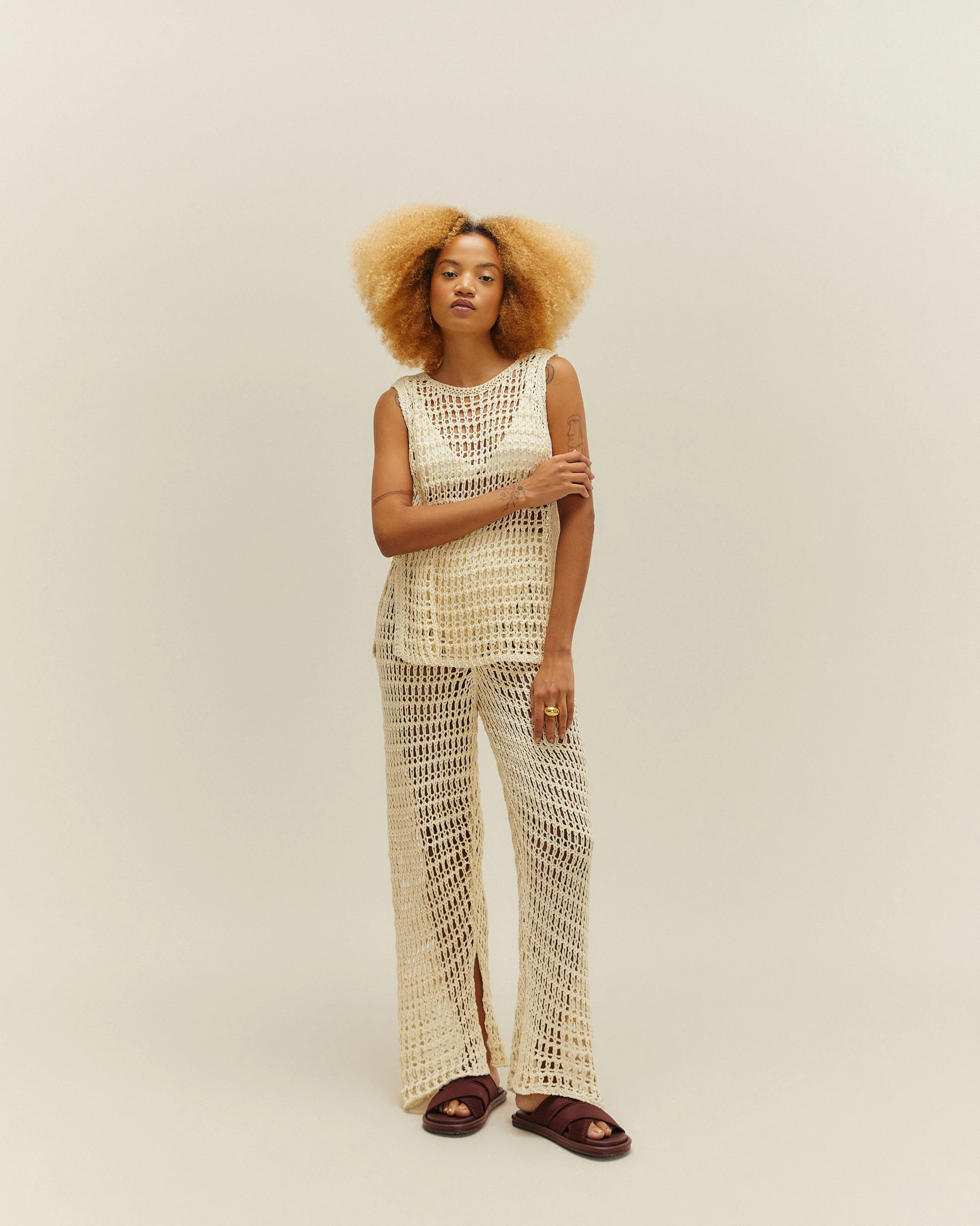 CAROL KNIT SHIRT OFF-WHITE