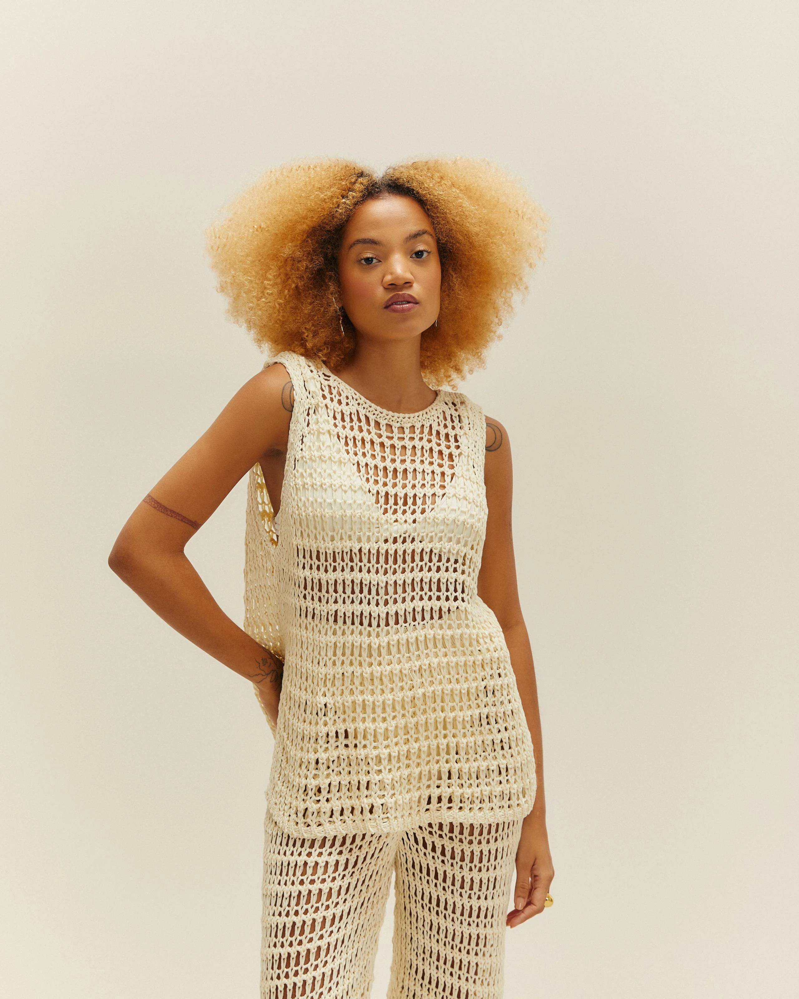 CAROL KNIT SHIRT OFF-WHITE - Image 3