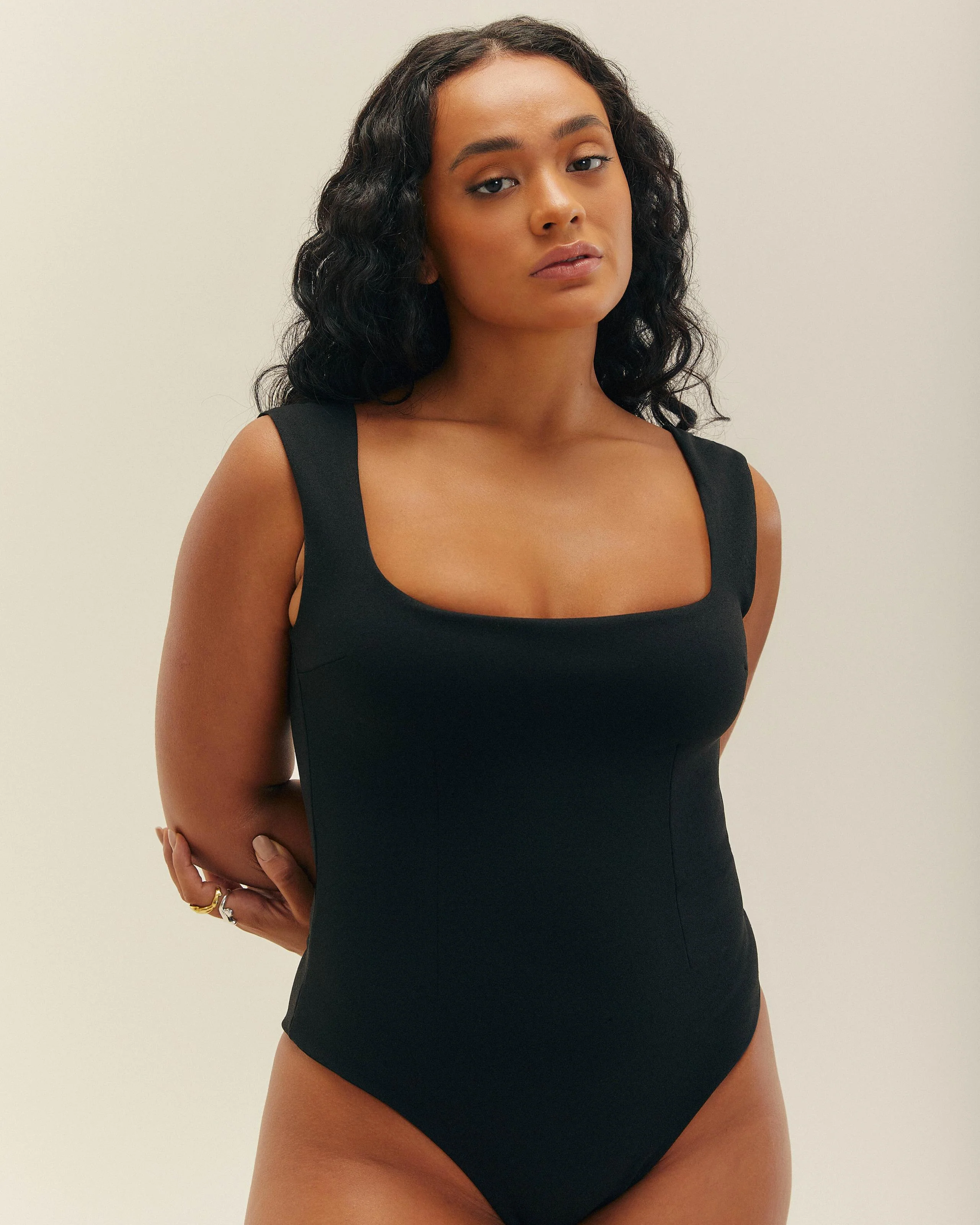 CREPE BRIGITTE SWIMSUIT BLACK - Image 4