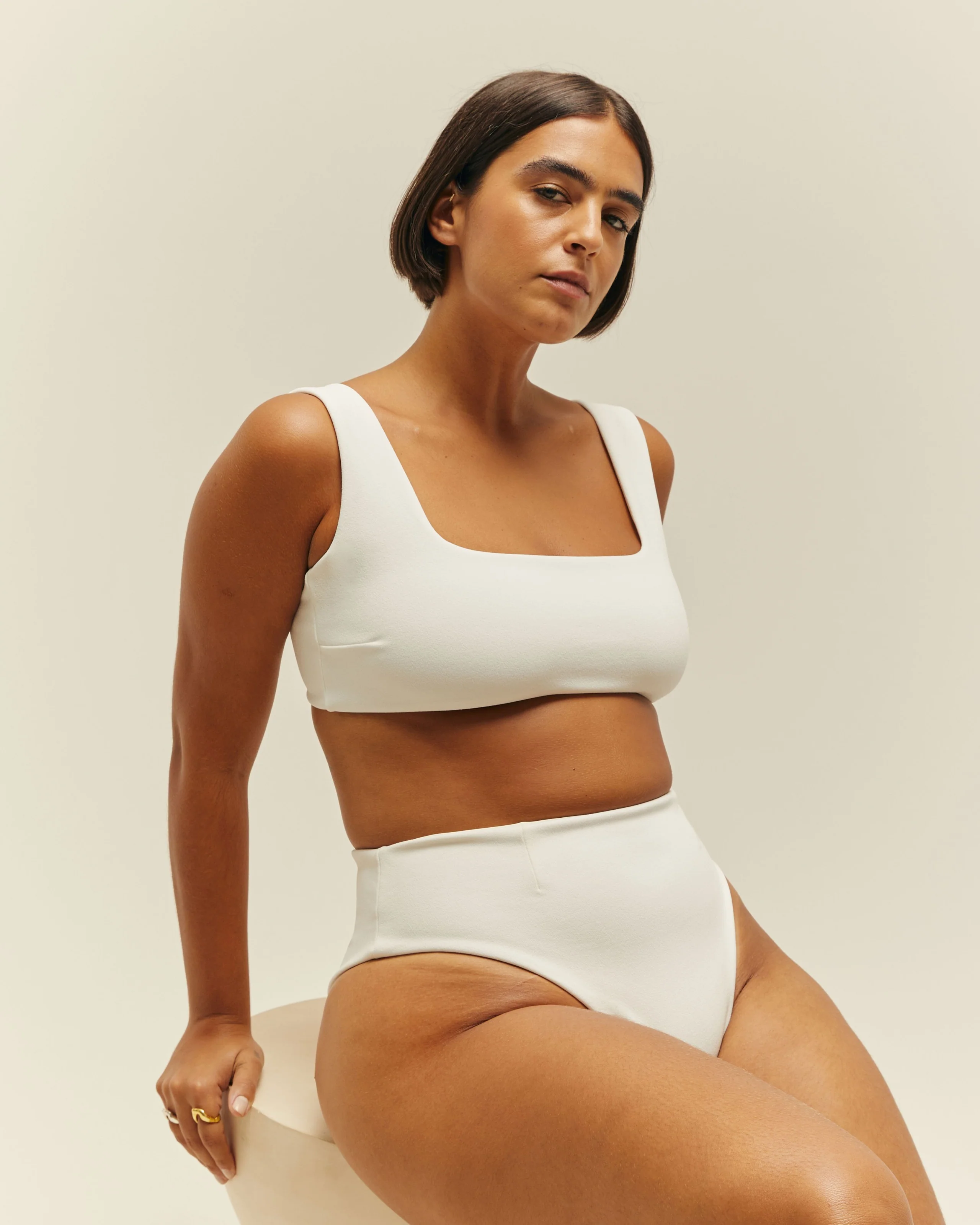 CREPE MANU TOP OFF-WHITE - Image 3