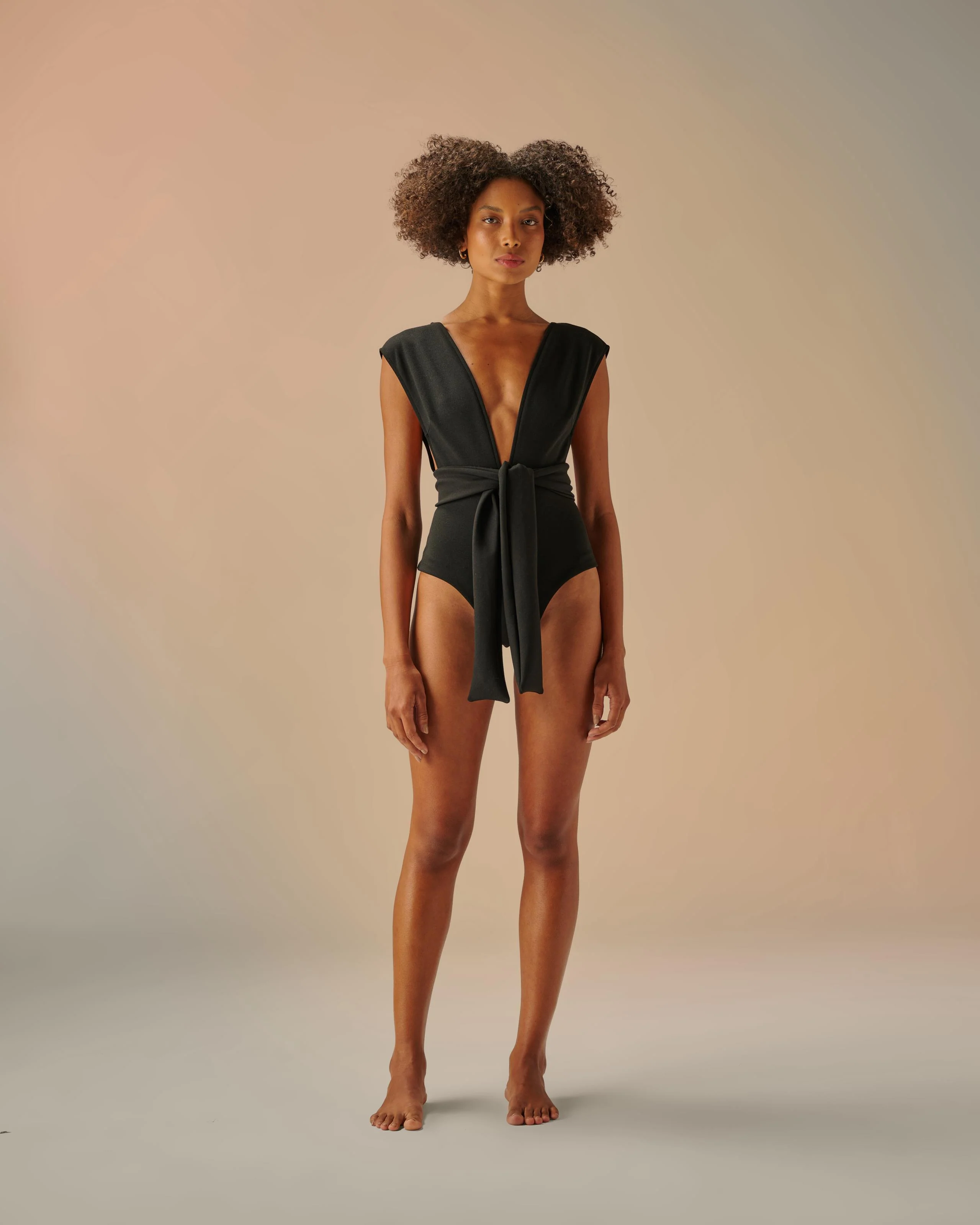 CREPE V SWIMSUIT BLACK - Image 3