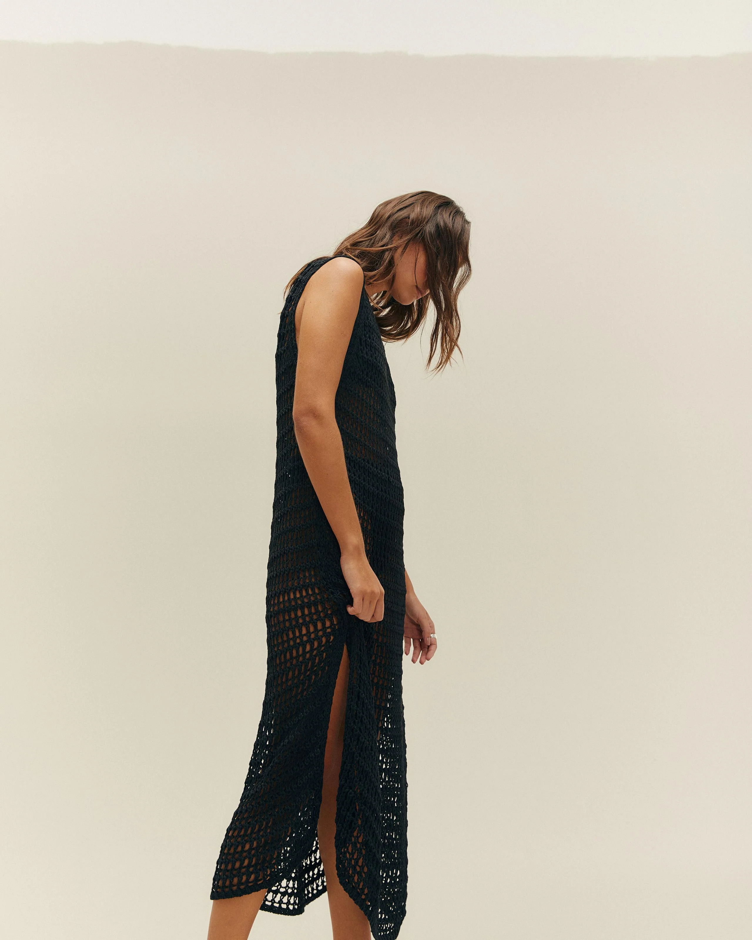 DANIELA KNIT DRESS BLACK - Image 3