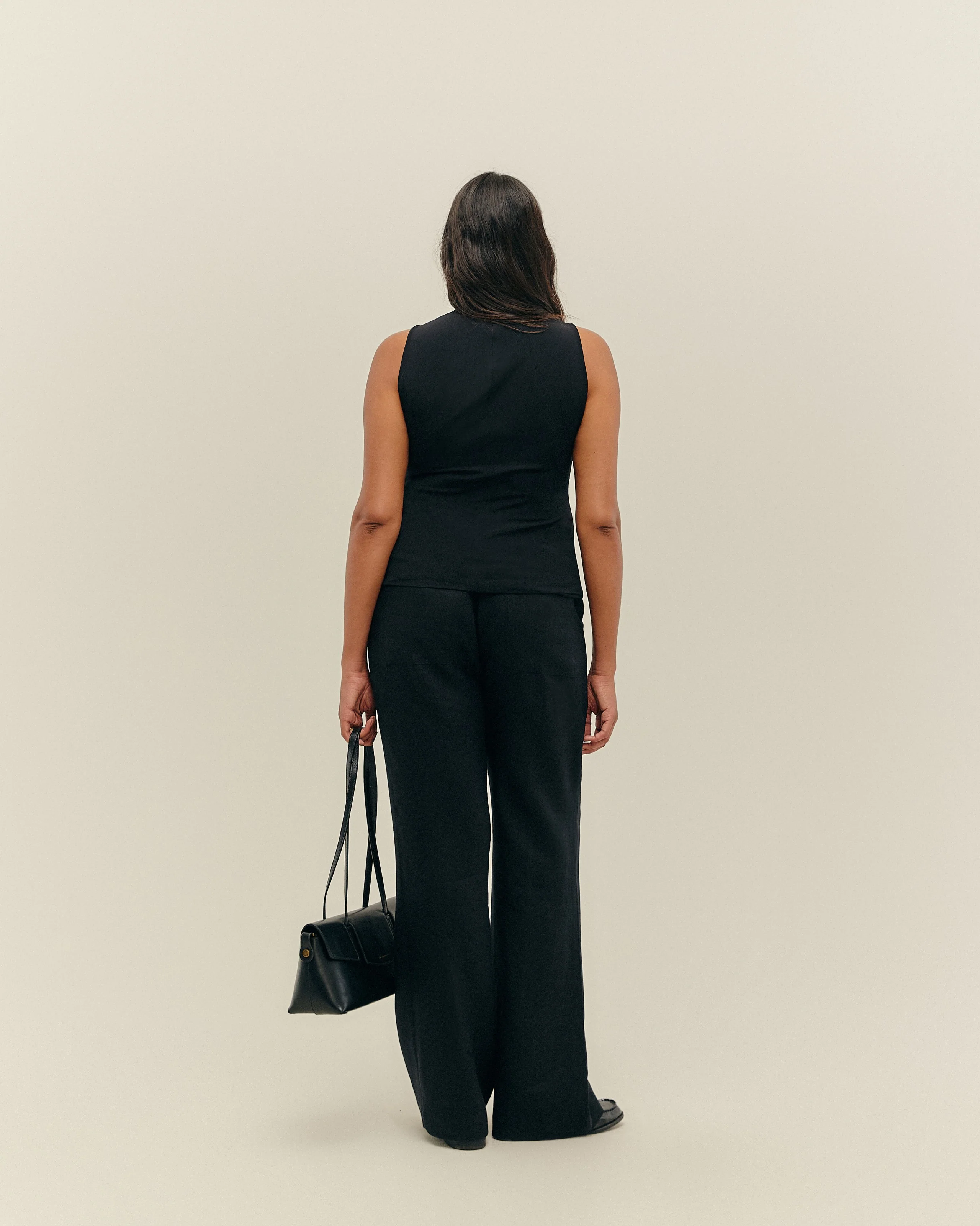 HIGH NECK BLOUSE BLACK - Image 3