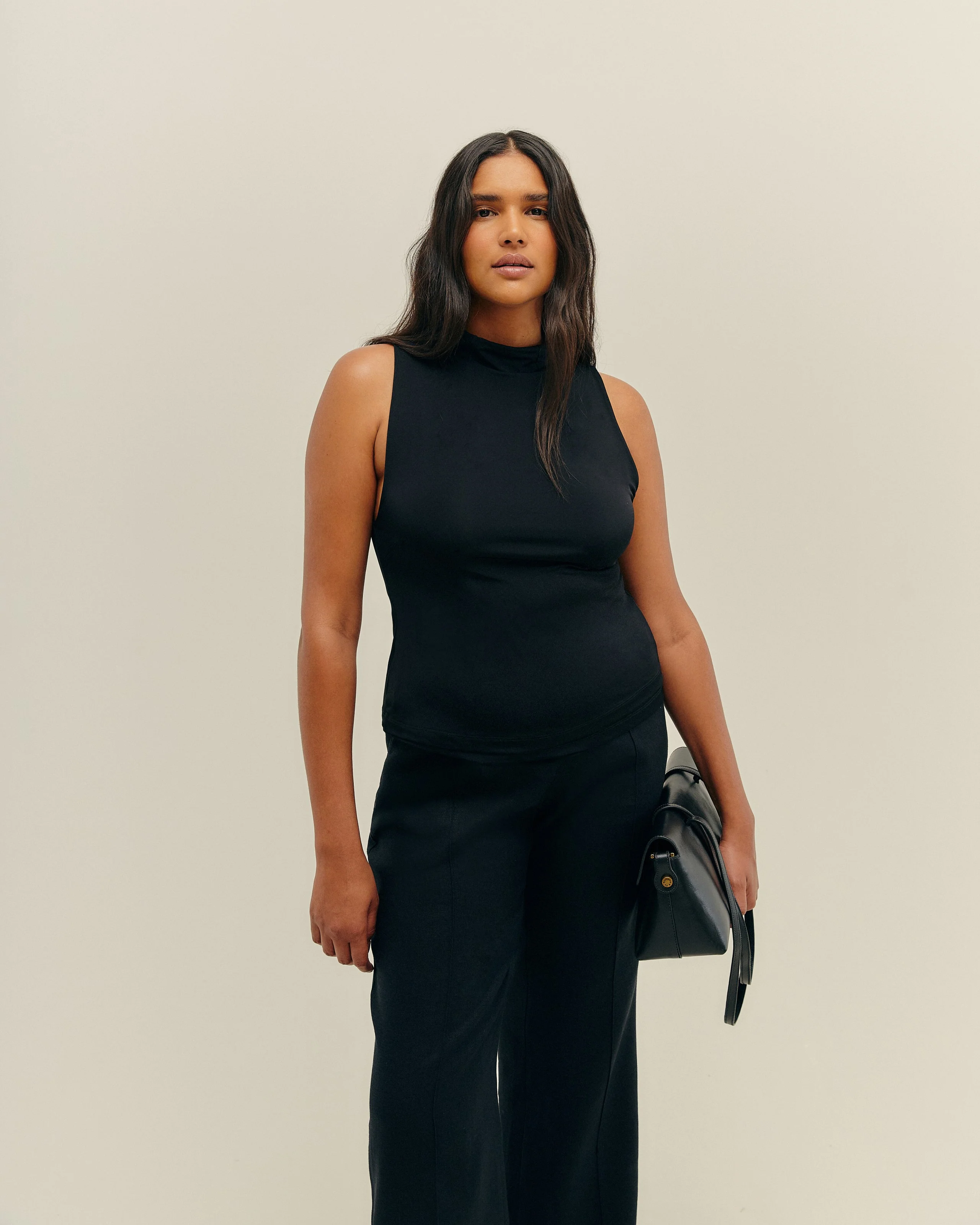 HIGH NECK BLOUSE BLACK - Image 5