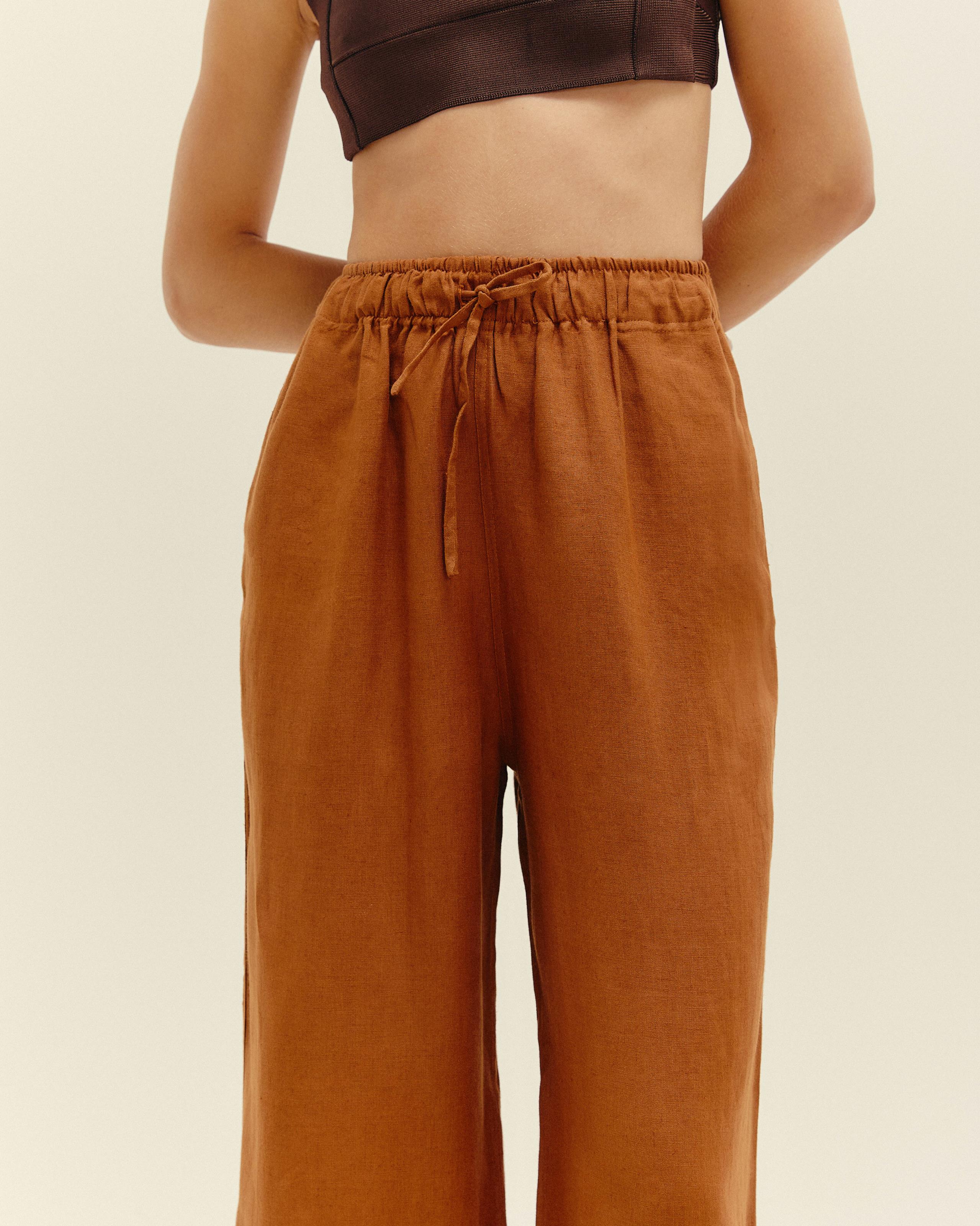 IRENE PANTS MID BROWN - Image 4