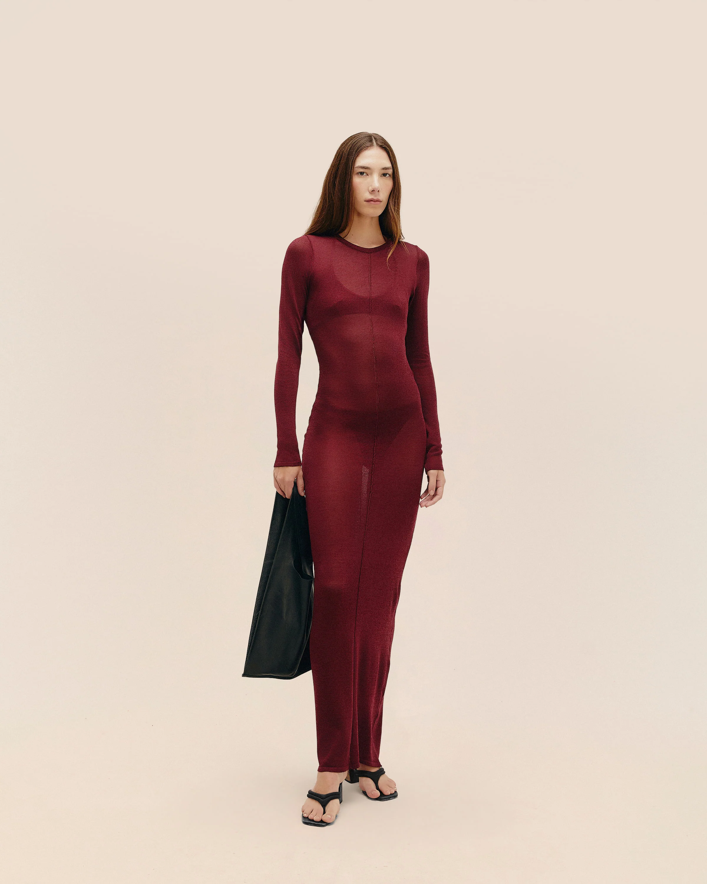 ISADORA KNIT DRESS MARSALA