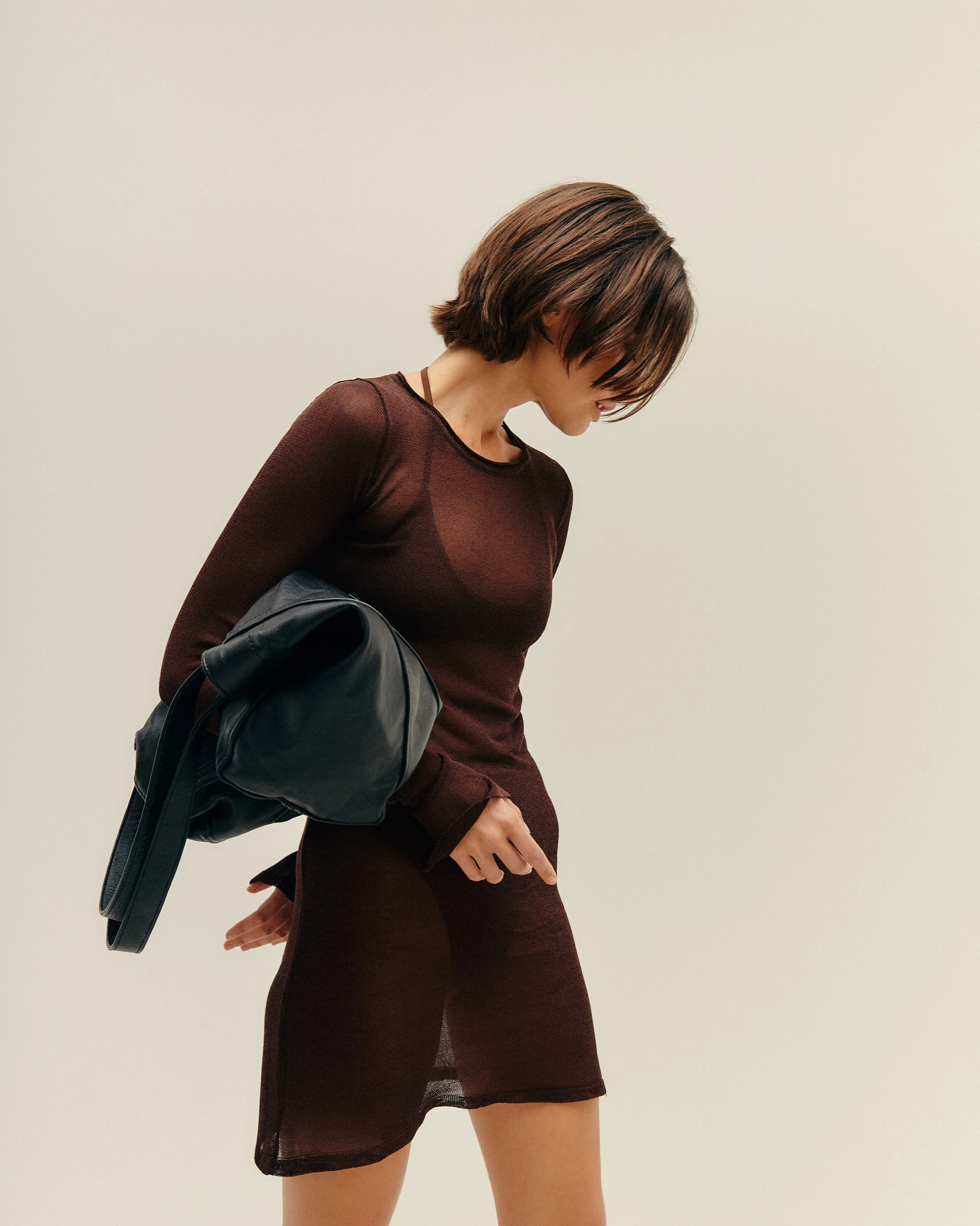 JANE KNIT DRESS BRAUNA BROWN - Image 3
