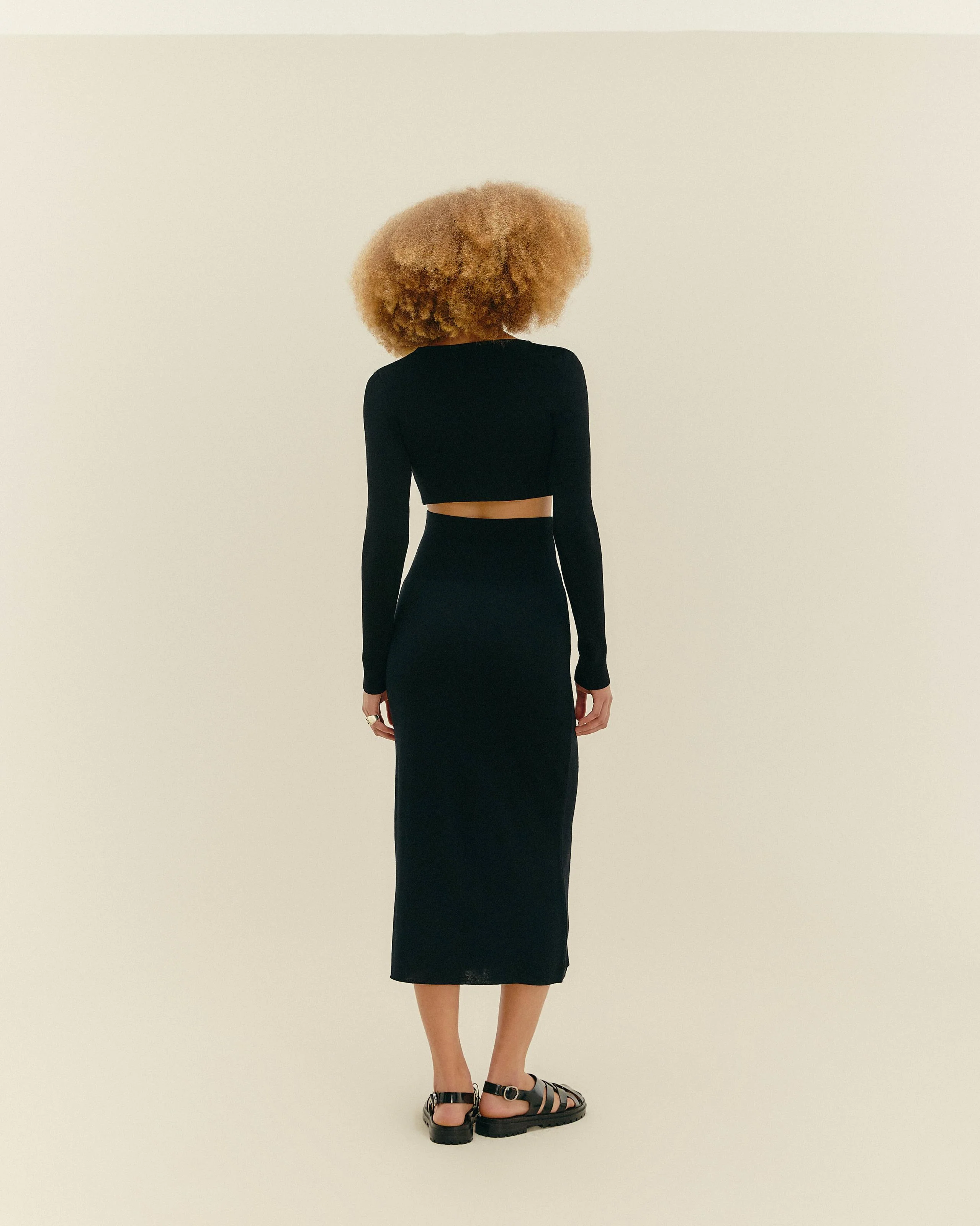 KNIT ANITA SKIRT BLACK - Image 3