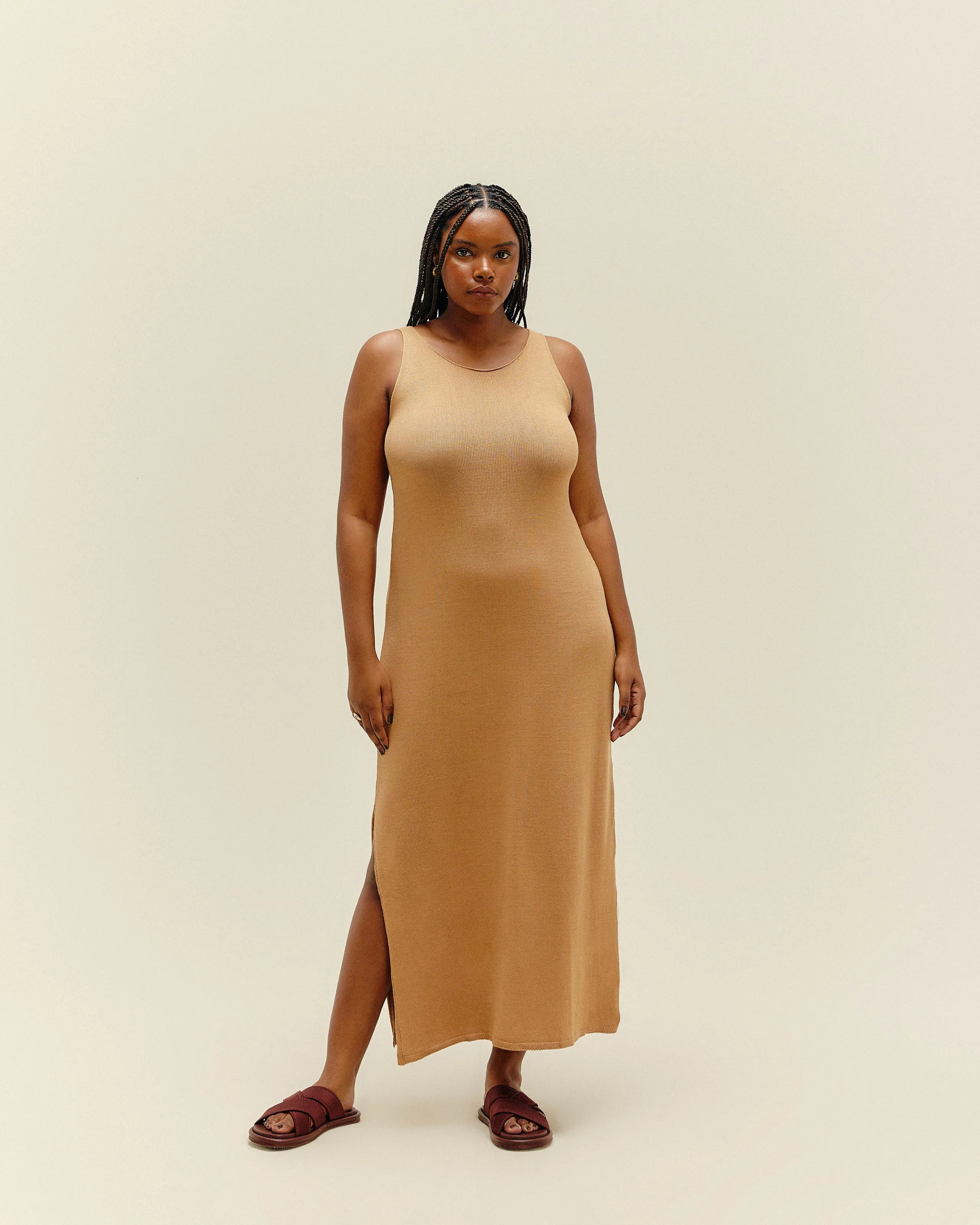 KNIT BETA DRESS CUBAN SAND