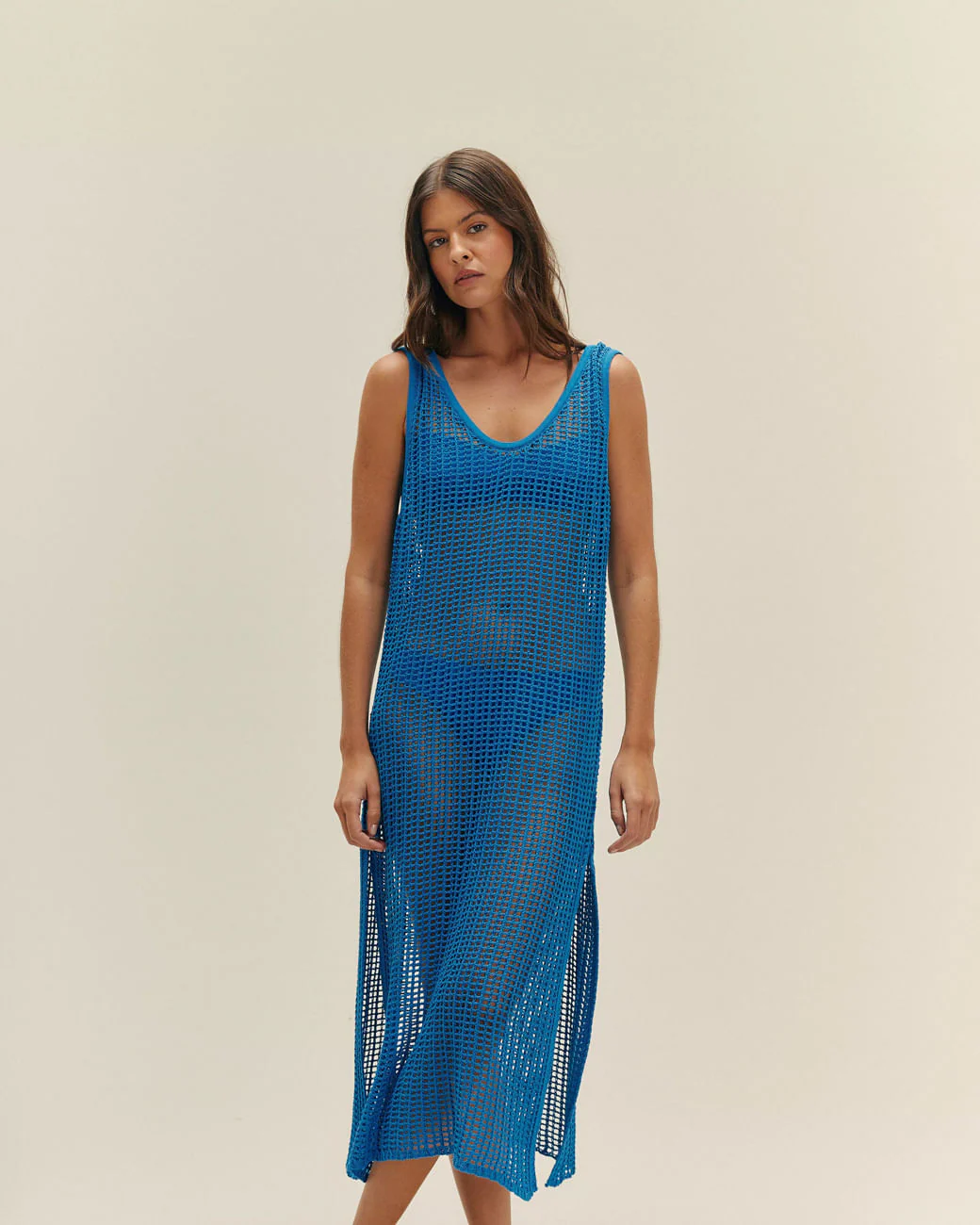 KNIT BETH DRESS RIO BLUE - Image 3