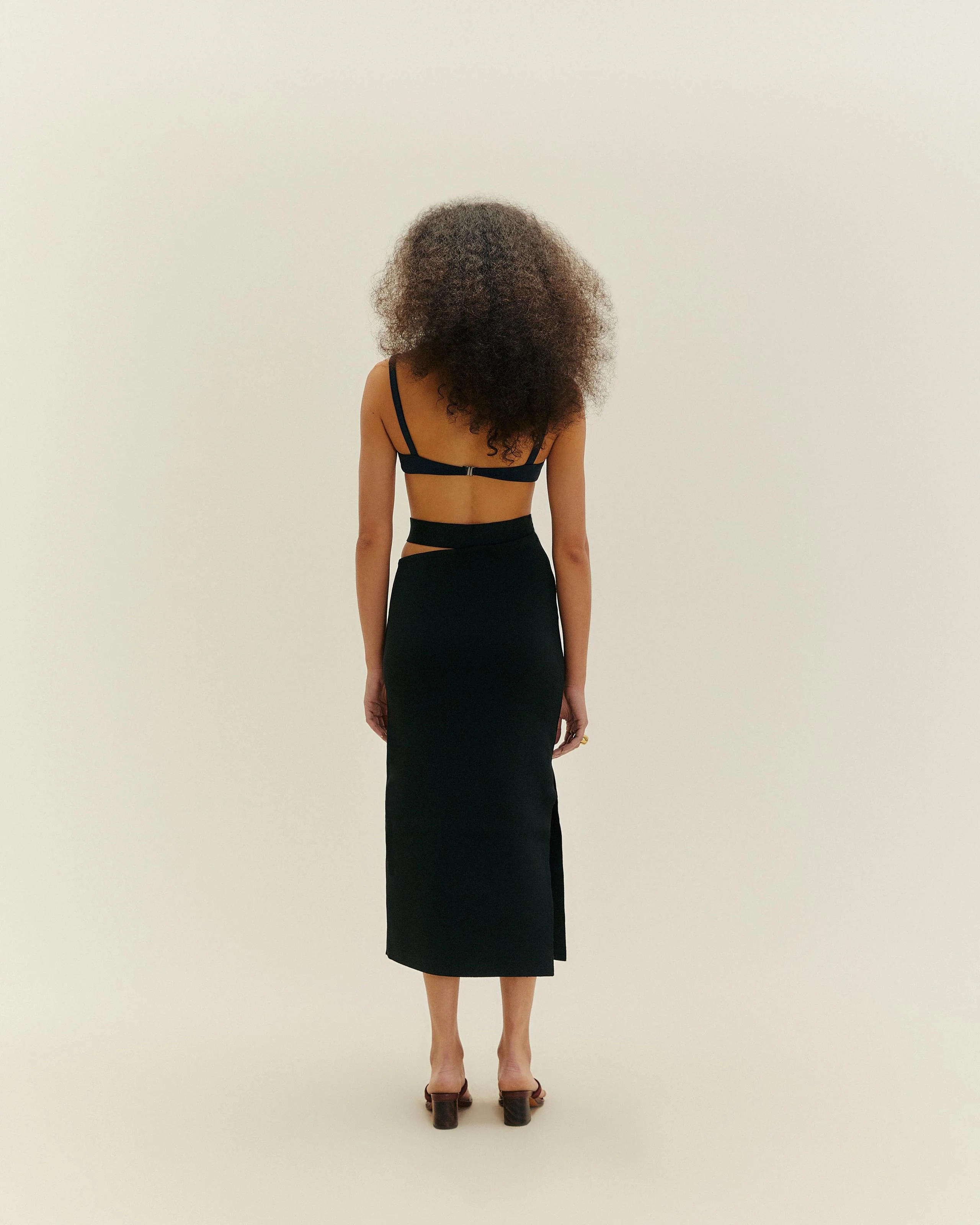 KNIT CICA SKIRT BLACK - Image 2