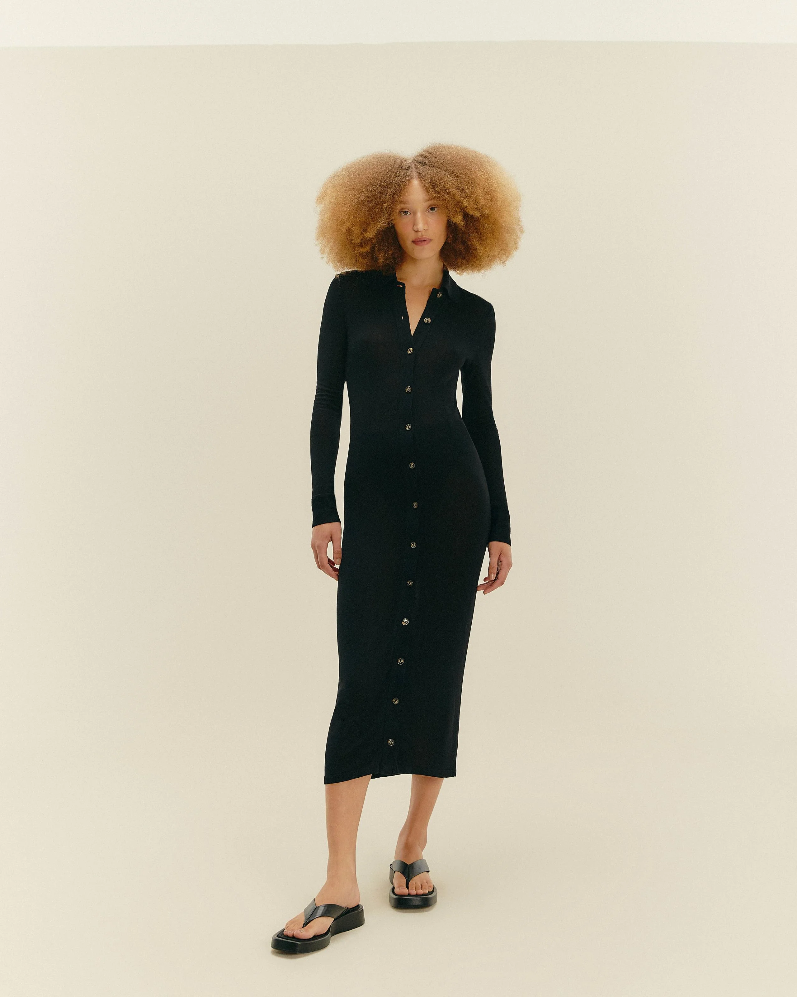 KNIT DUDA DRESS BLACK - Image 5