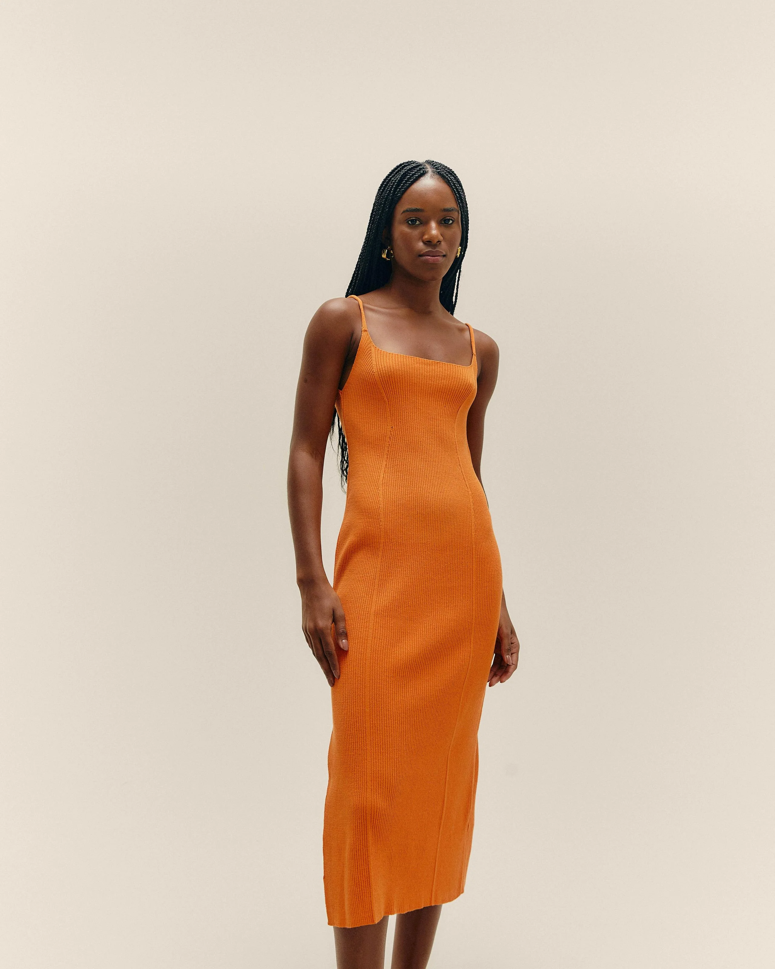 KNIT ELISA DRESS APRICOT - Image 3