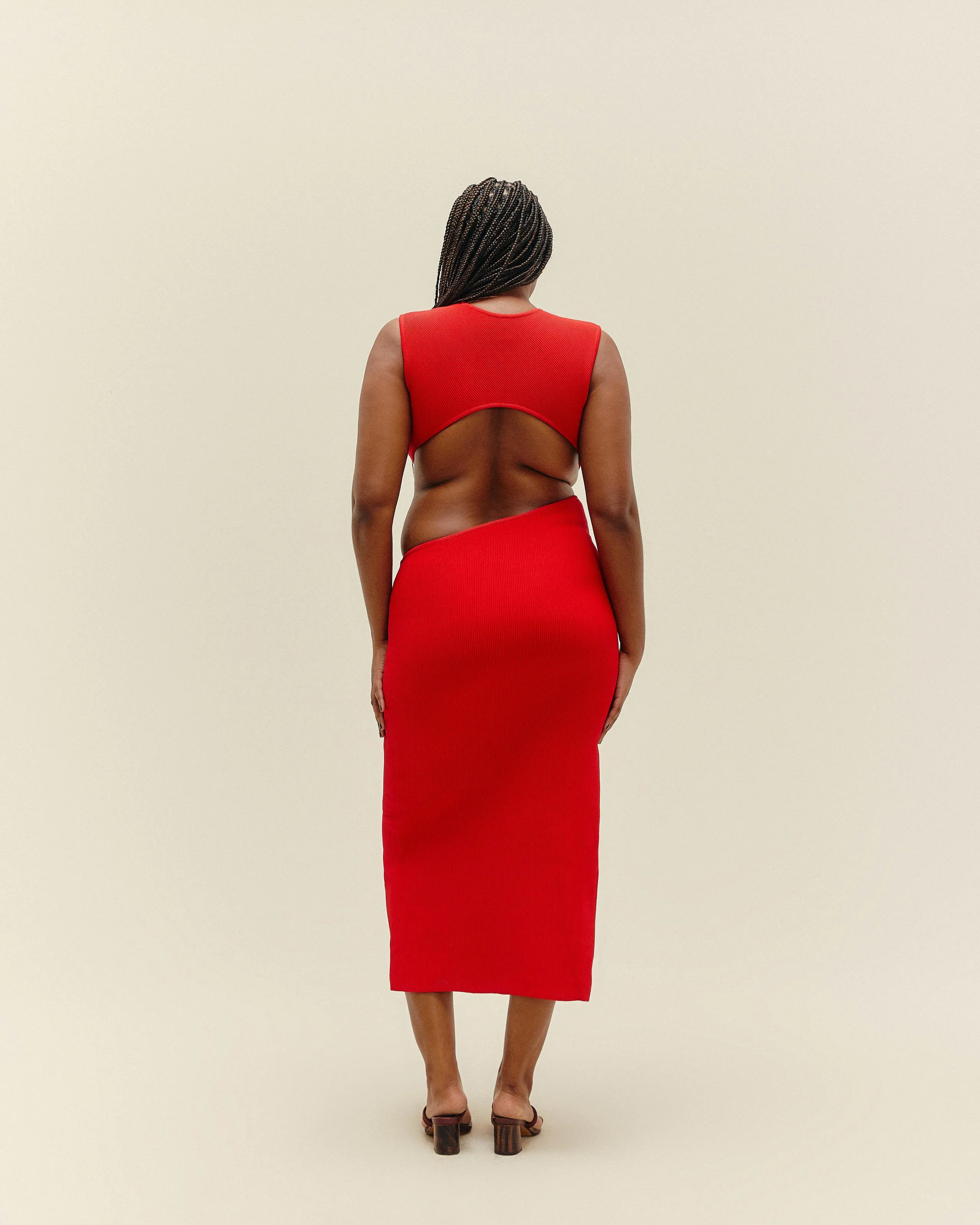 KNIT FELIPA DRESS RED SHIFT - Image 2