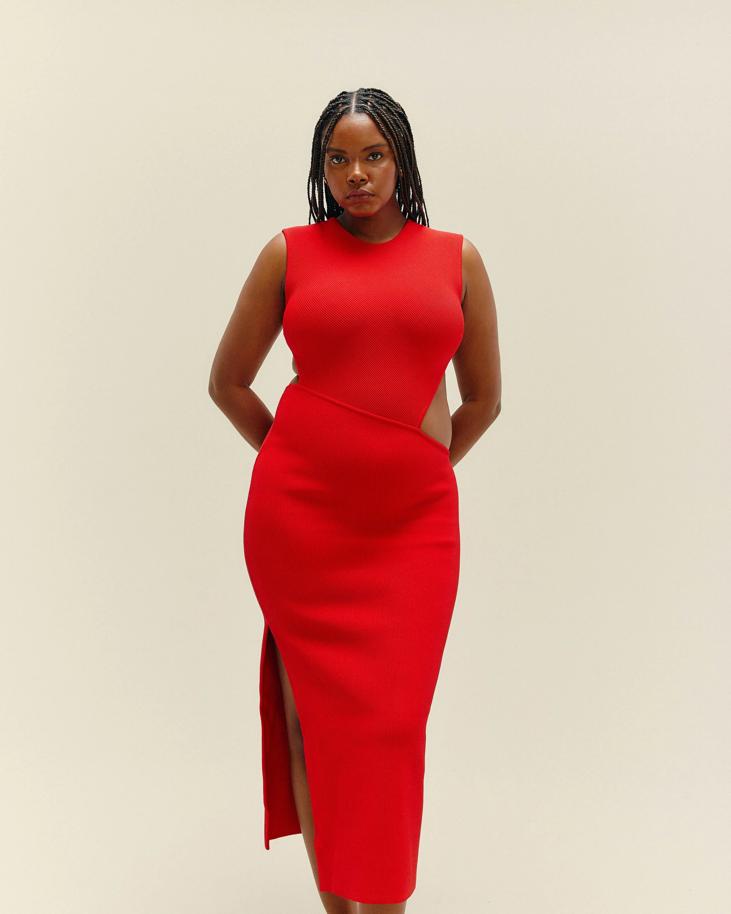 KNIT FELIPA DRESS RED SHIFT - Image 3