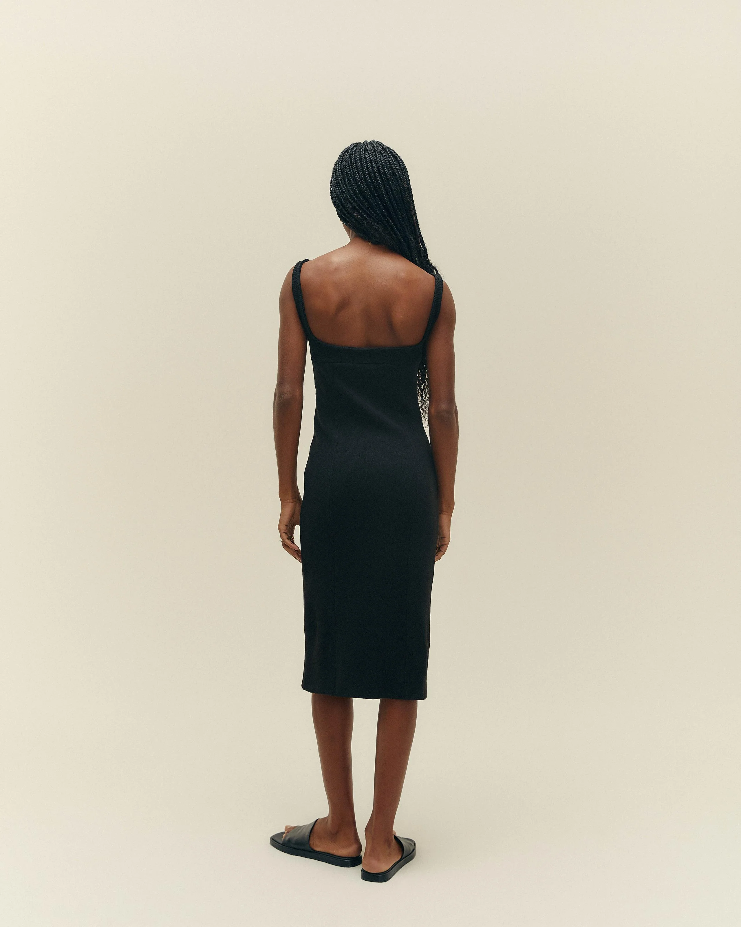 KNIT GABI DRESS BLACK - Image 2