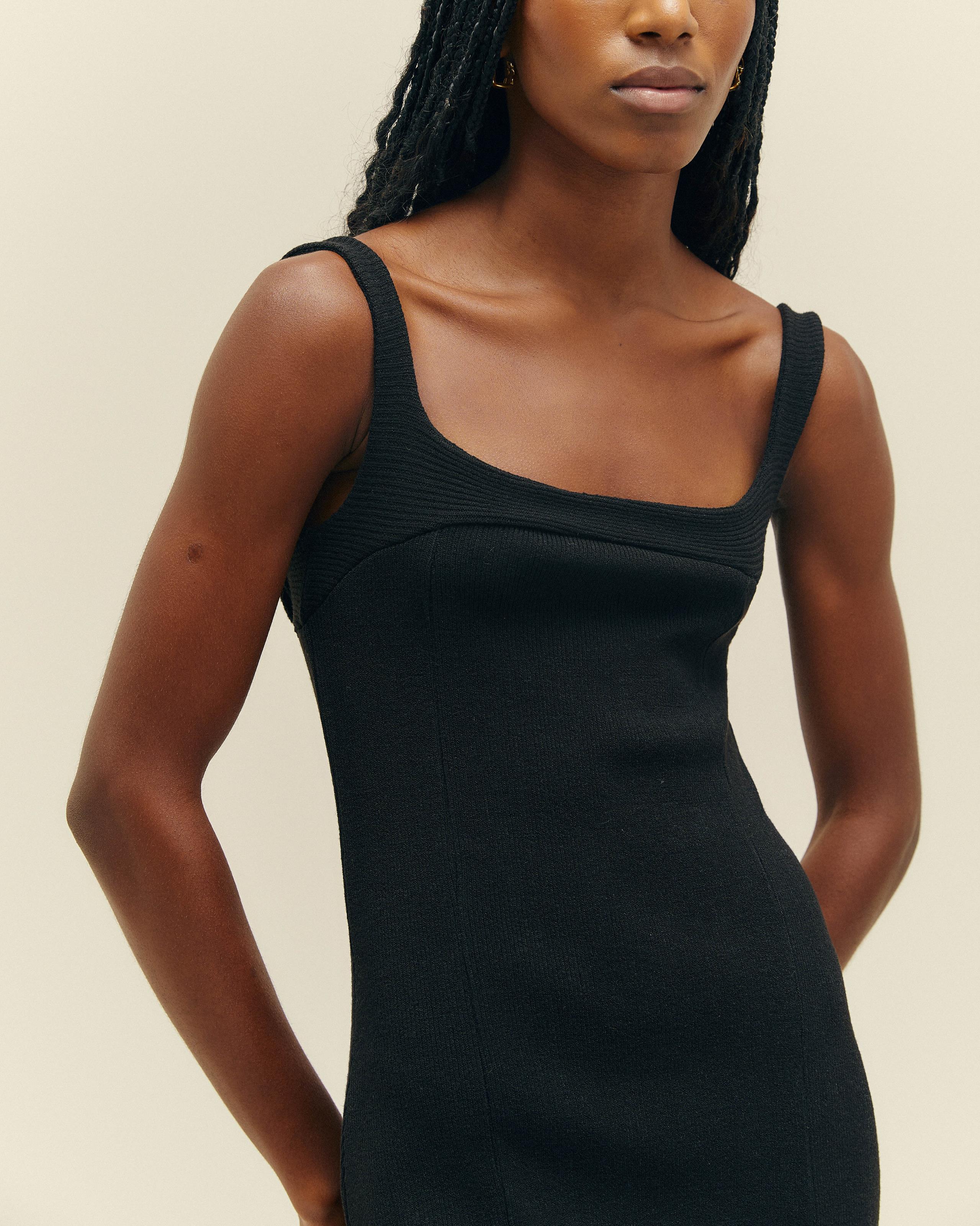 KNIT GABI DRESS BLACK - Image 4