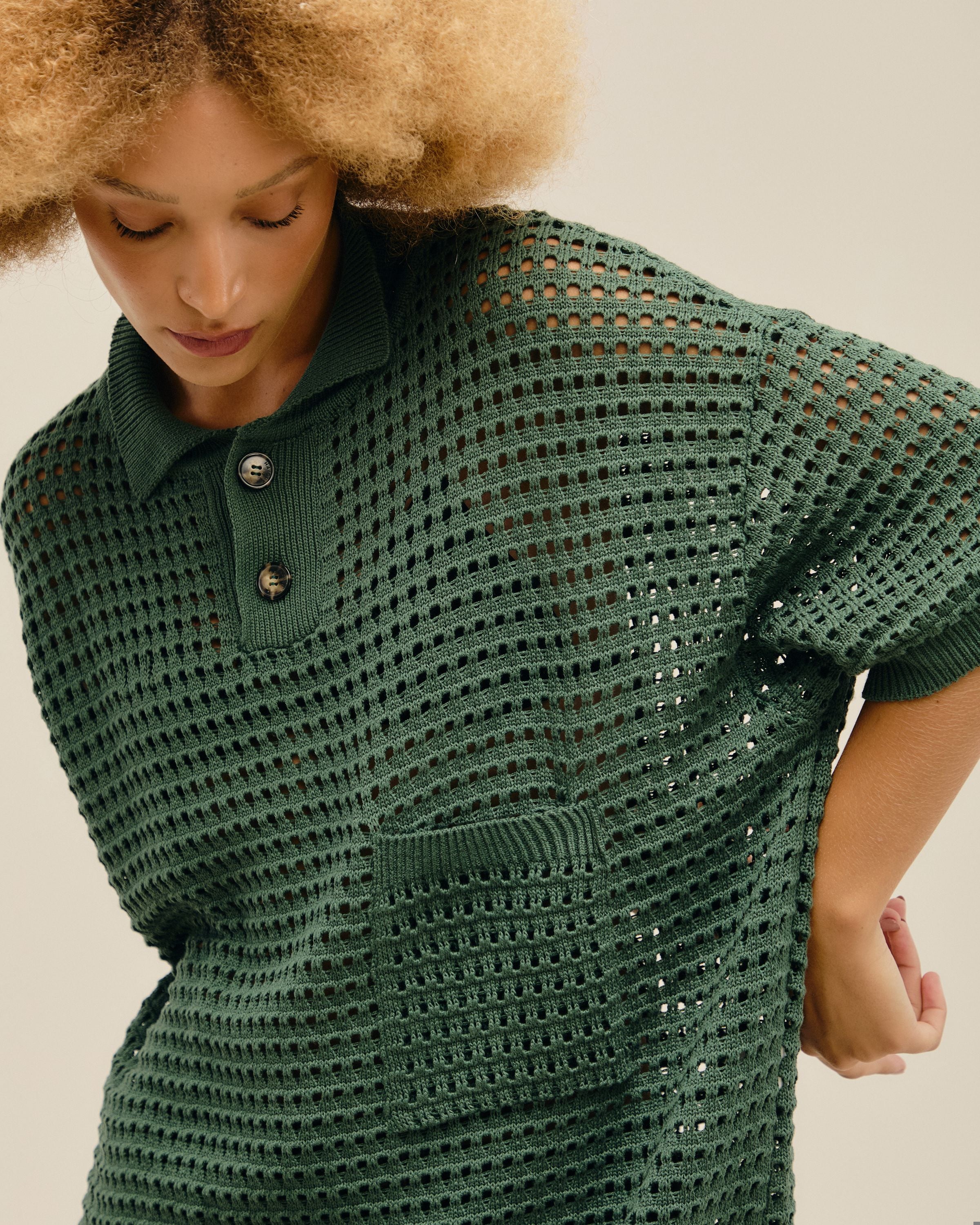 KNIT JOANA BLOUSE SEAWEED GREEN - Image 4
