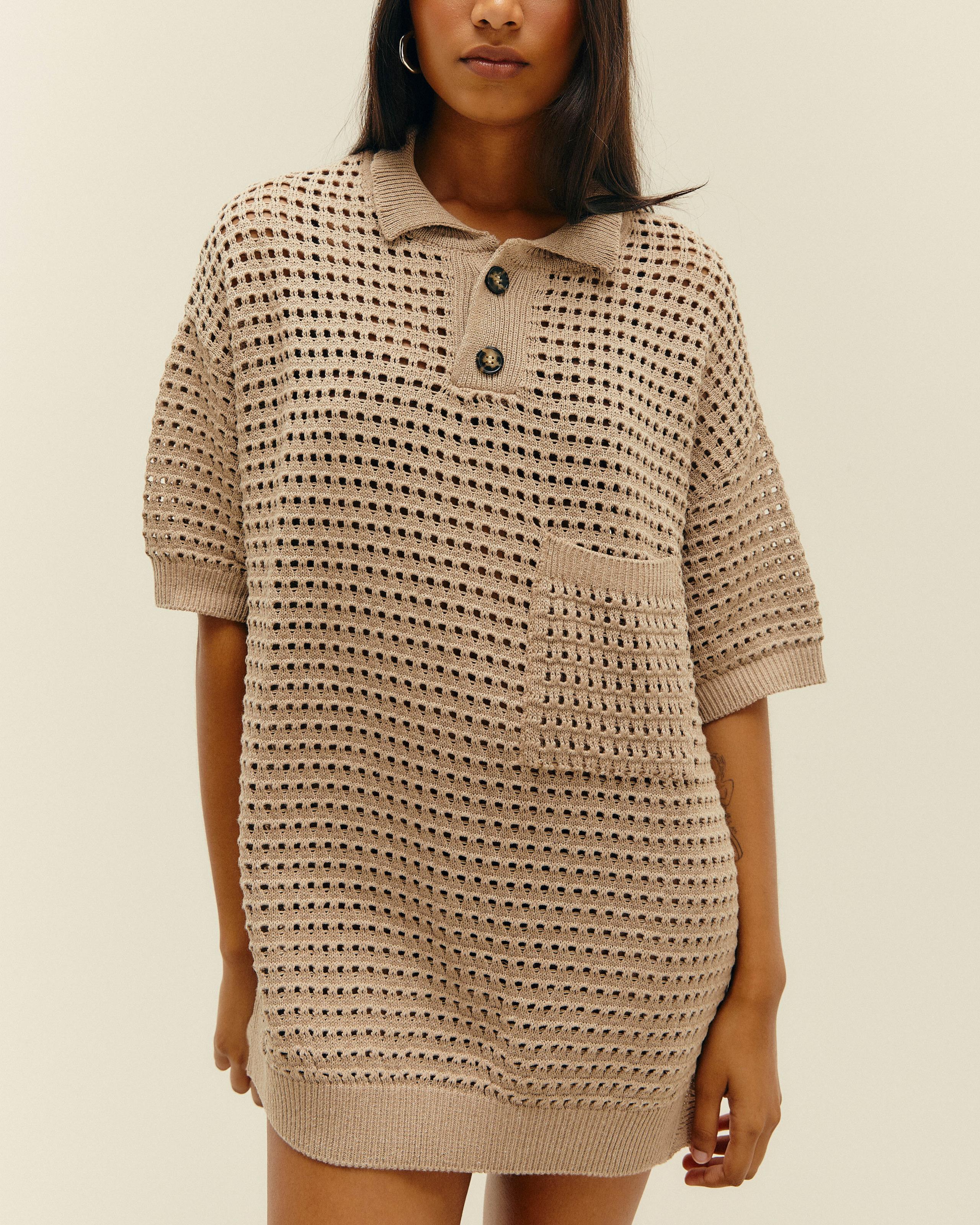 KNIT JOANA SHIRT CUBAN SAND - Image 4