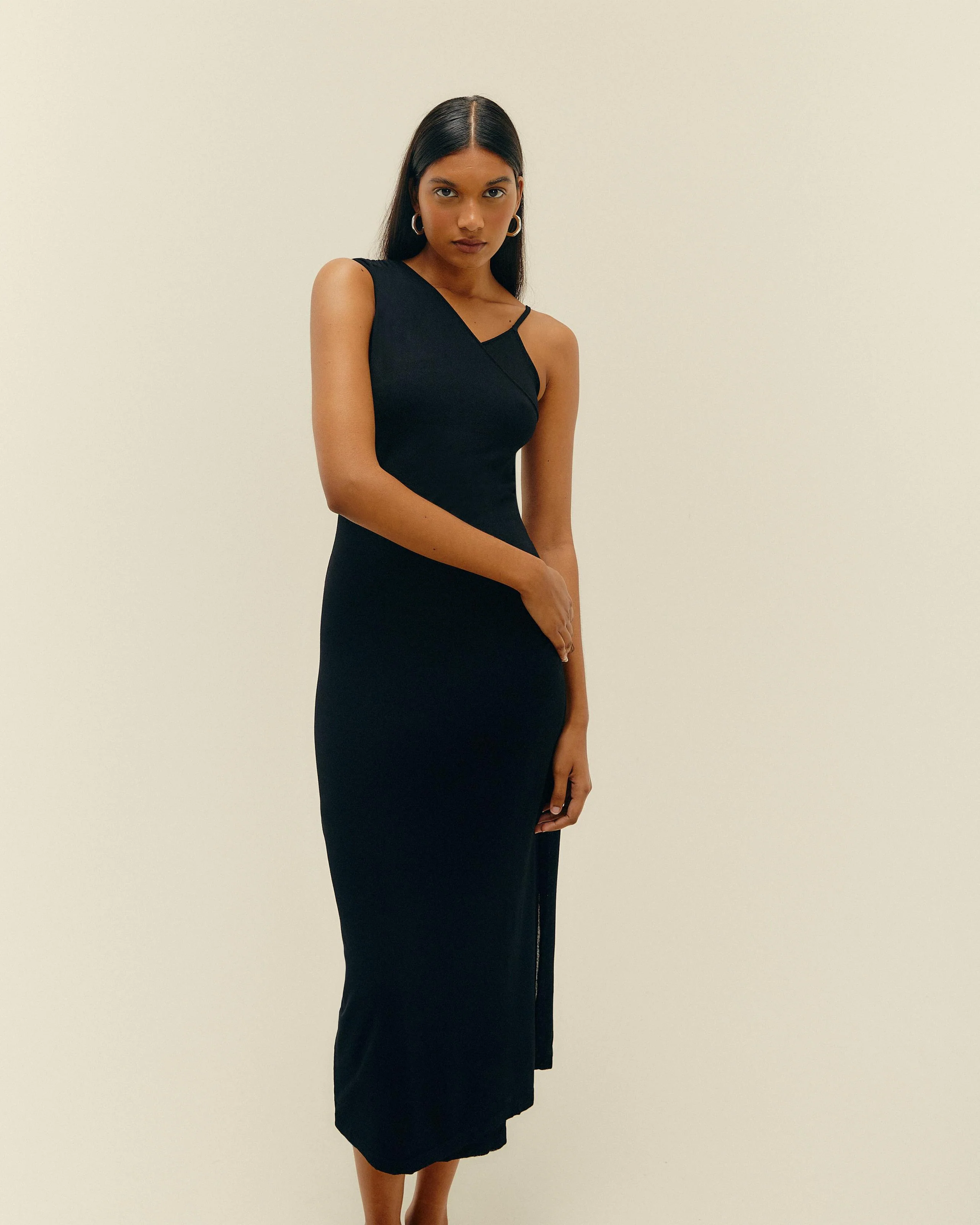 KNIT LORENA DRESS BLACK - Image 3