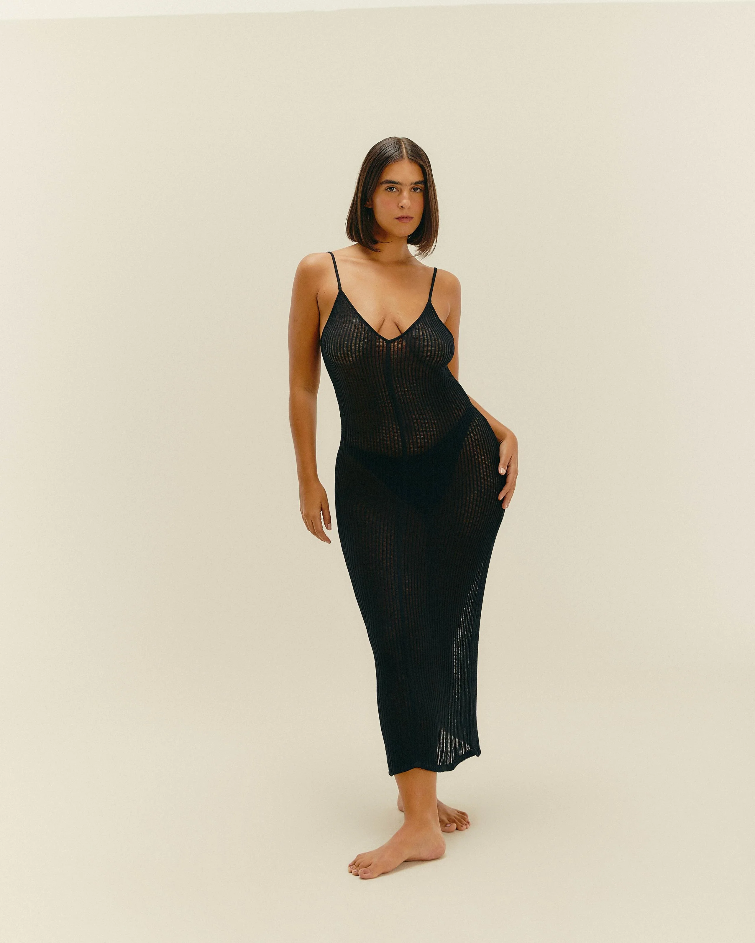 KNIT LUANA DRESS BLACK