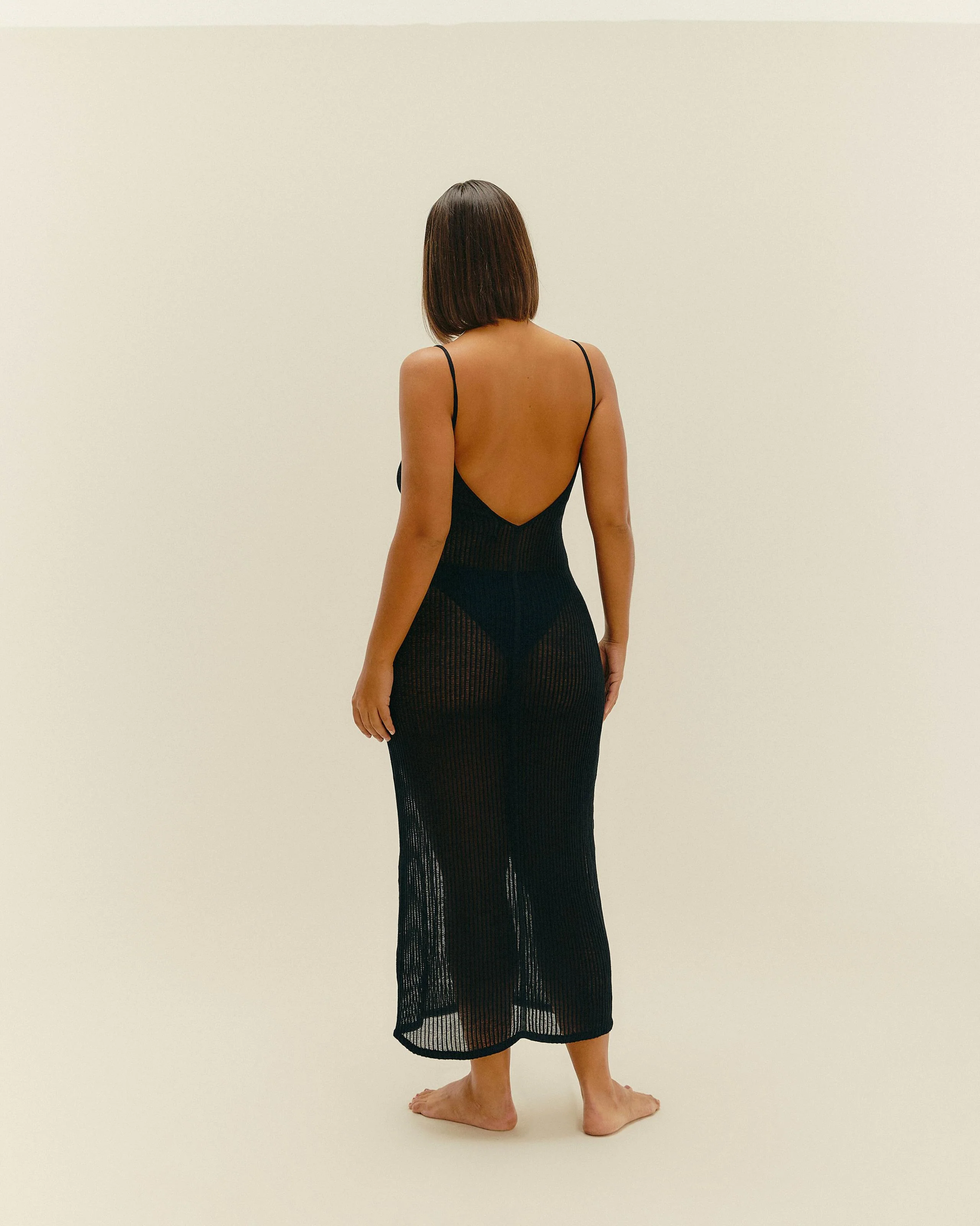 KNIT LUANA DRESS BLACK - Image 2