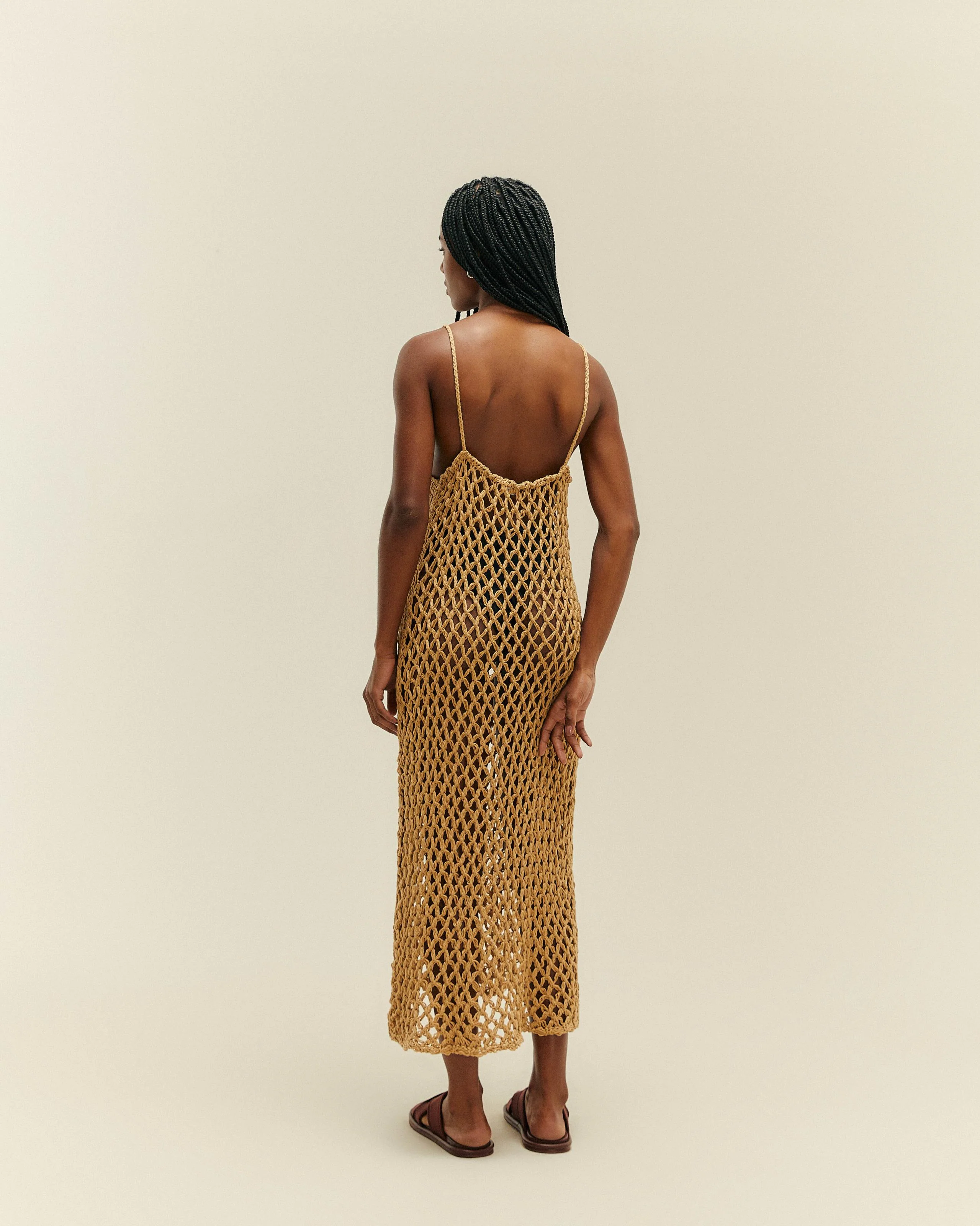 KNIT MOANA DRESS CUBAN SAND - Image 2