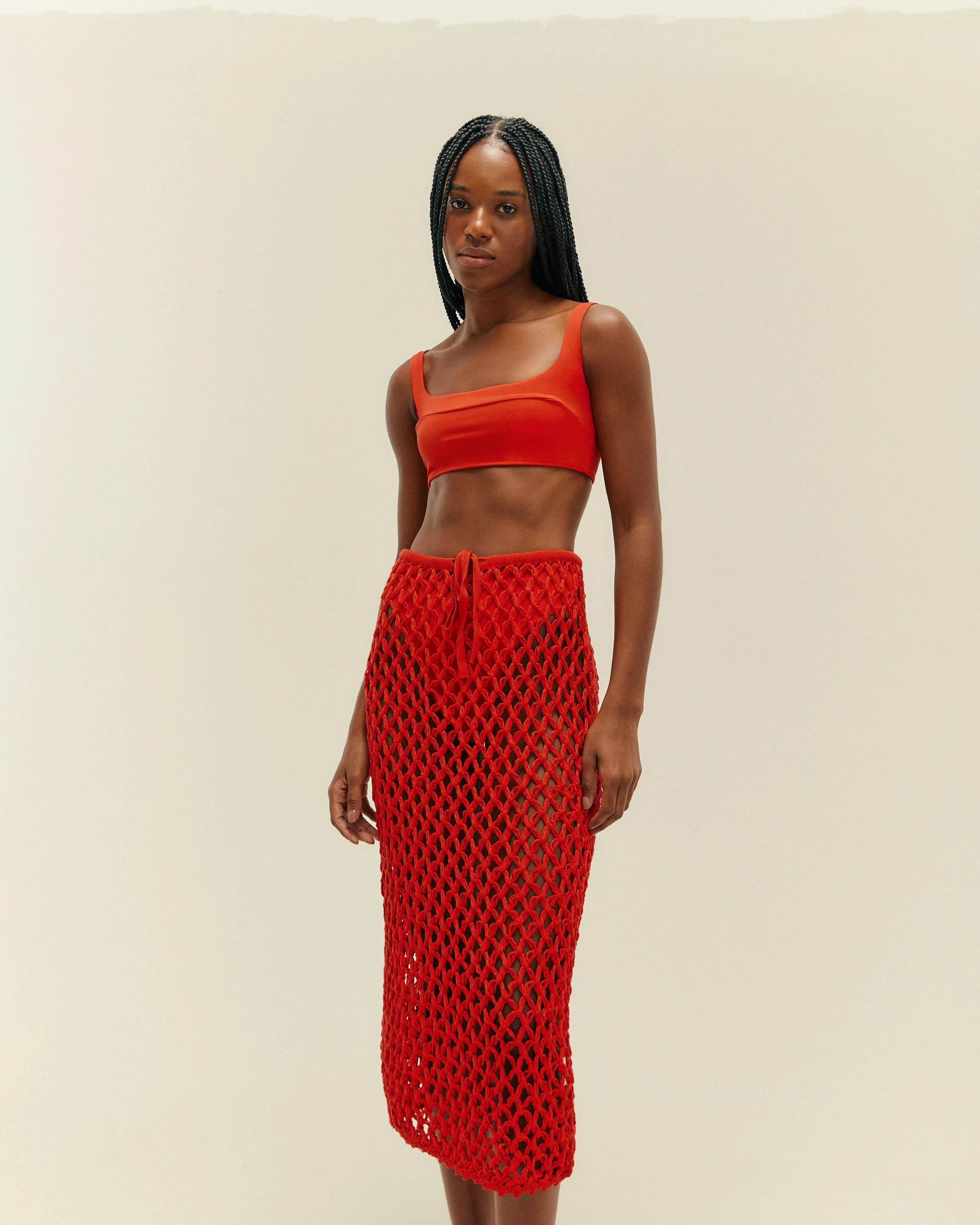 KNIT MOANA SKIRT RED - Image 3