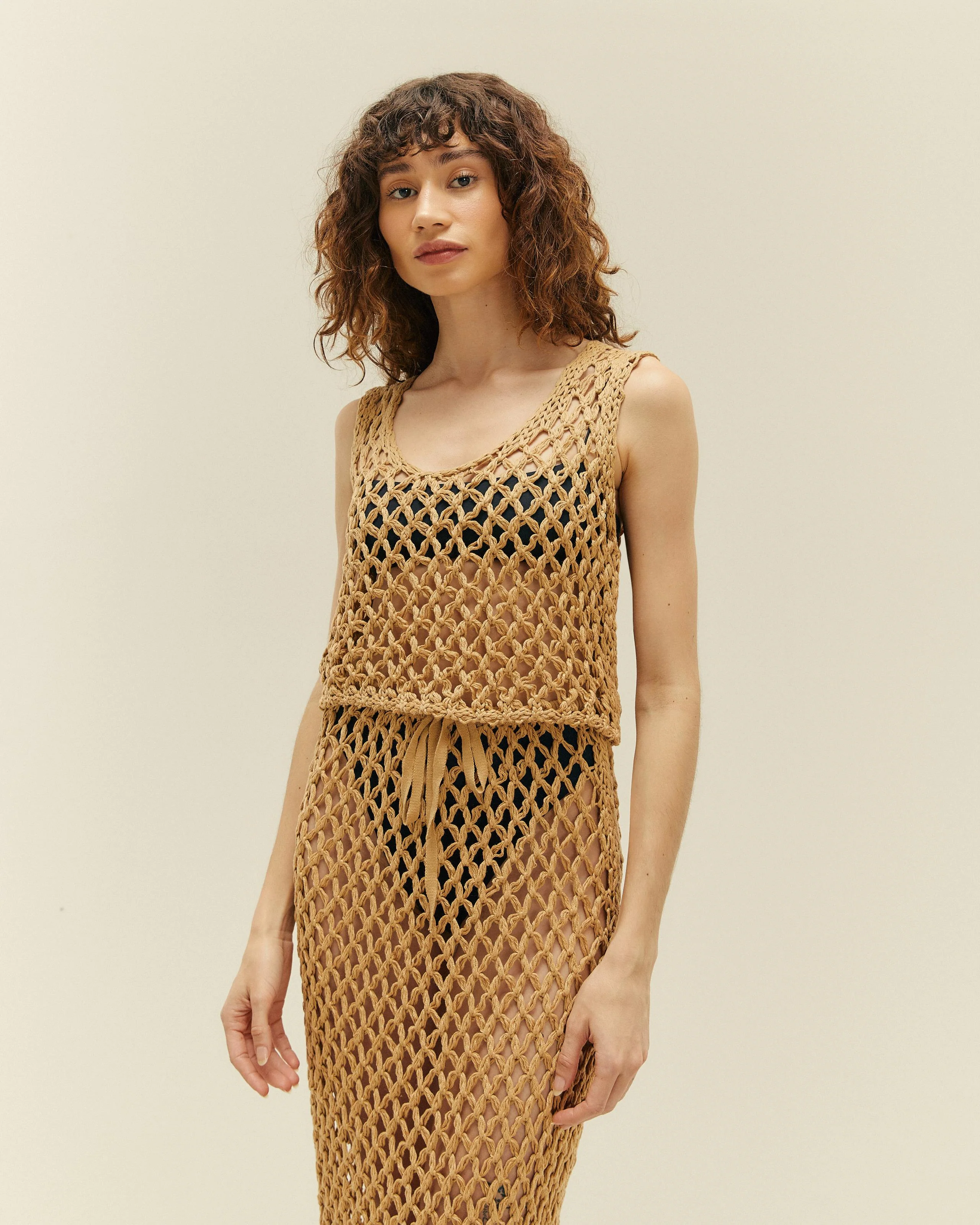 KNIT MOANA TOP CUBAN SAND - Image 3