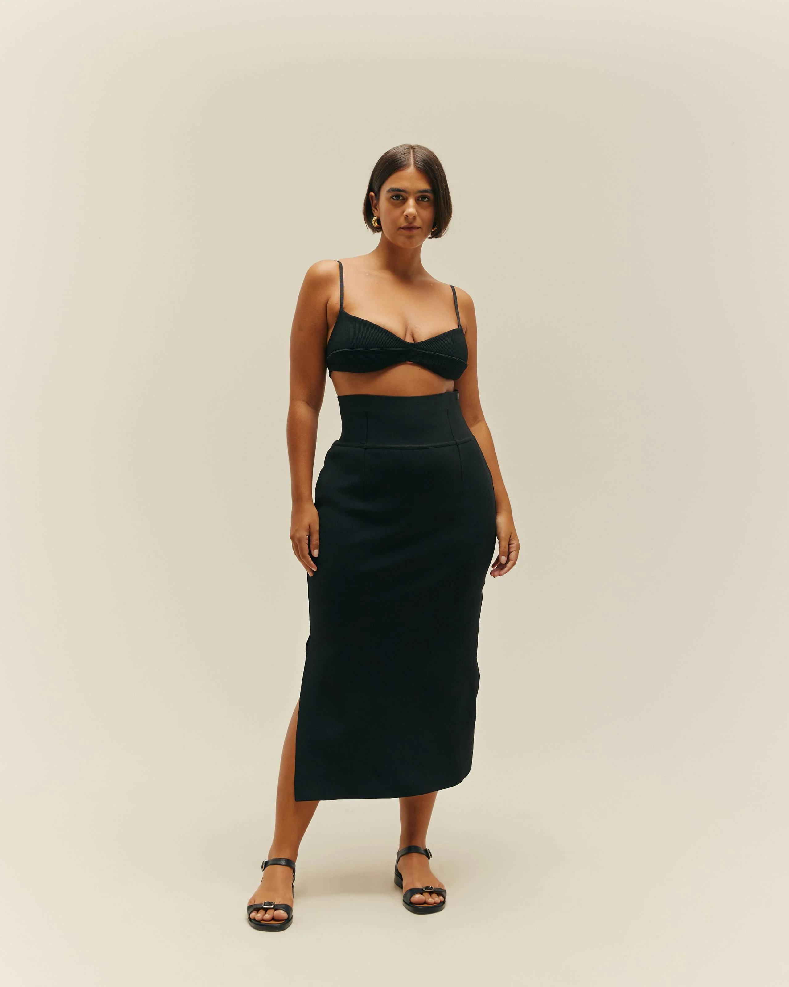 KNIT MONICA TOP BLACK