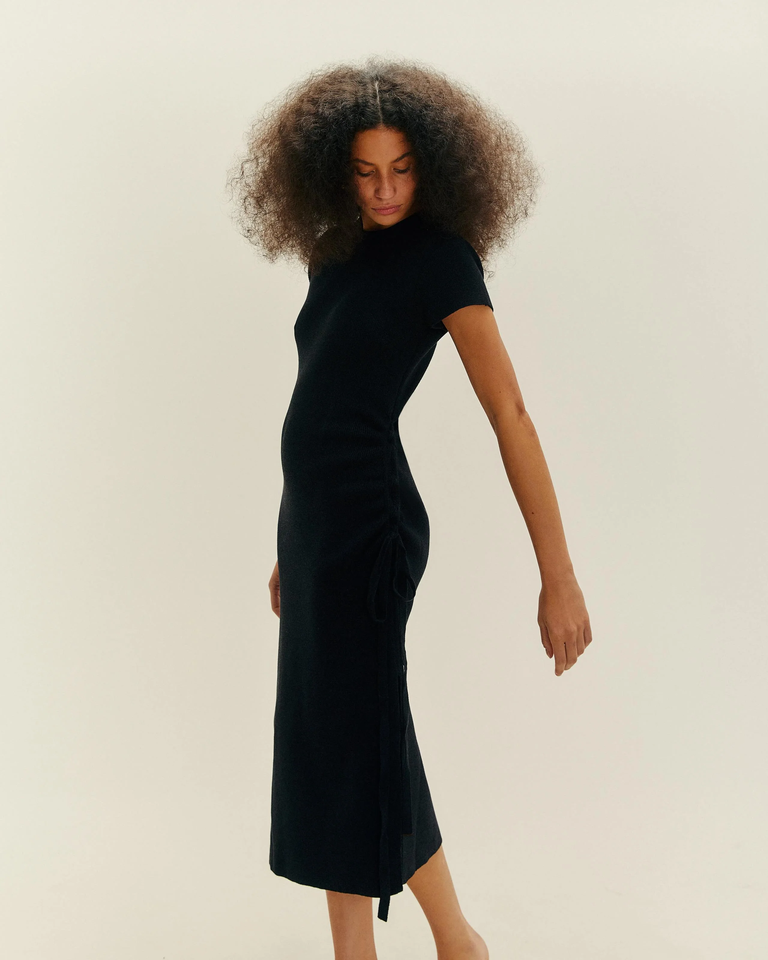 KNIT ROGE DRESS BLACK