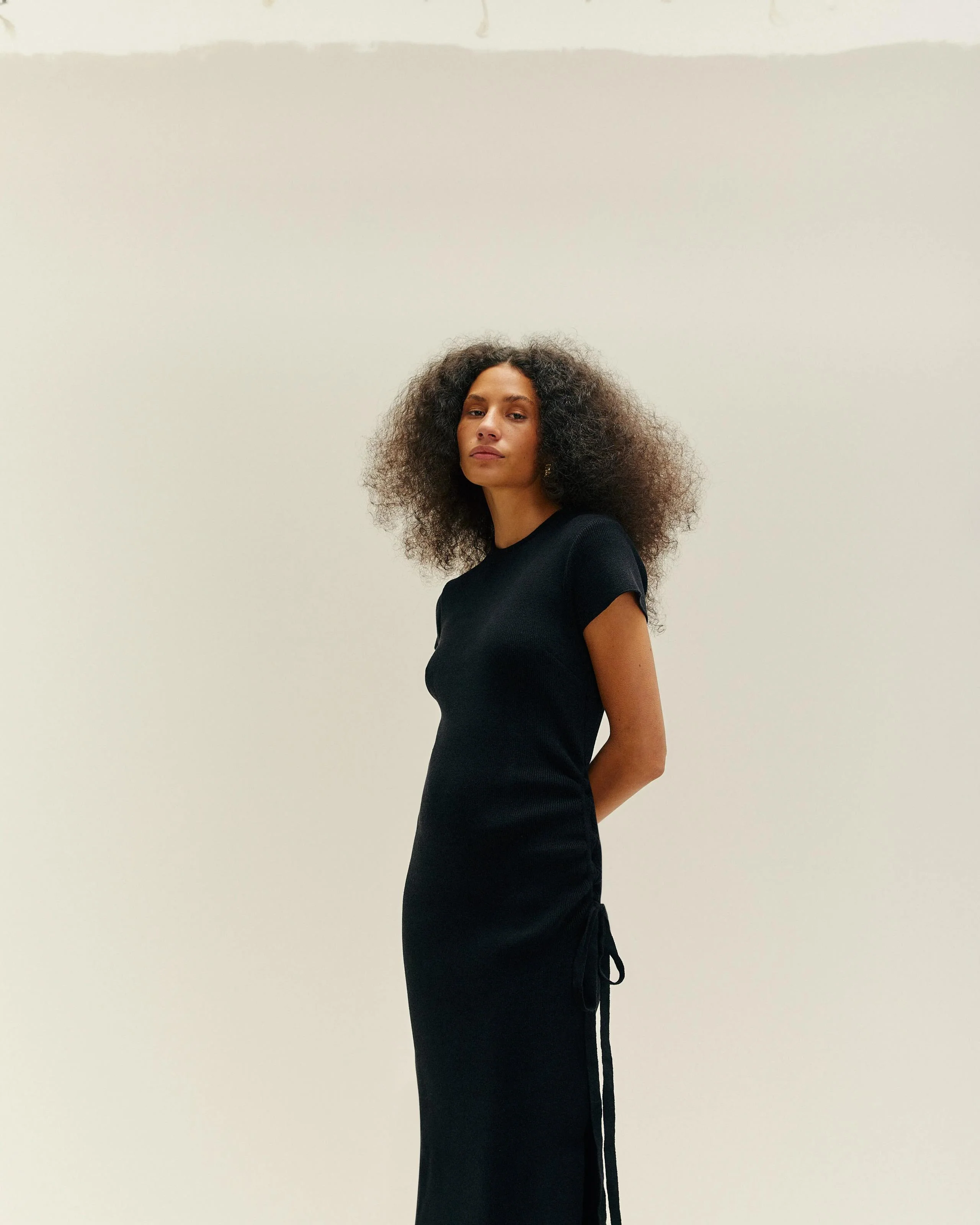 KNIT ROGE DRESS BLACK - Image 3
