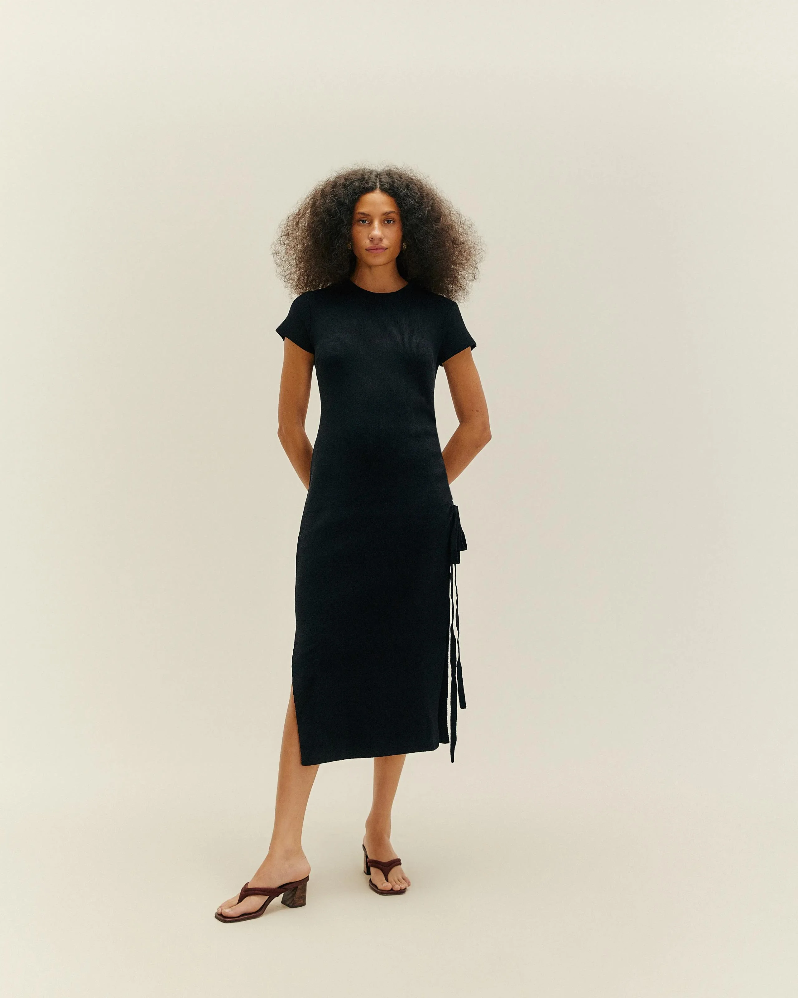 KNIT ROGE DRESS BLACK - Image 4