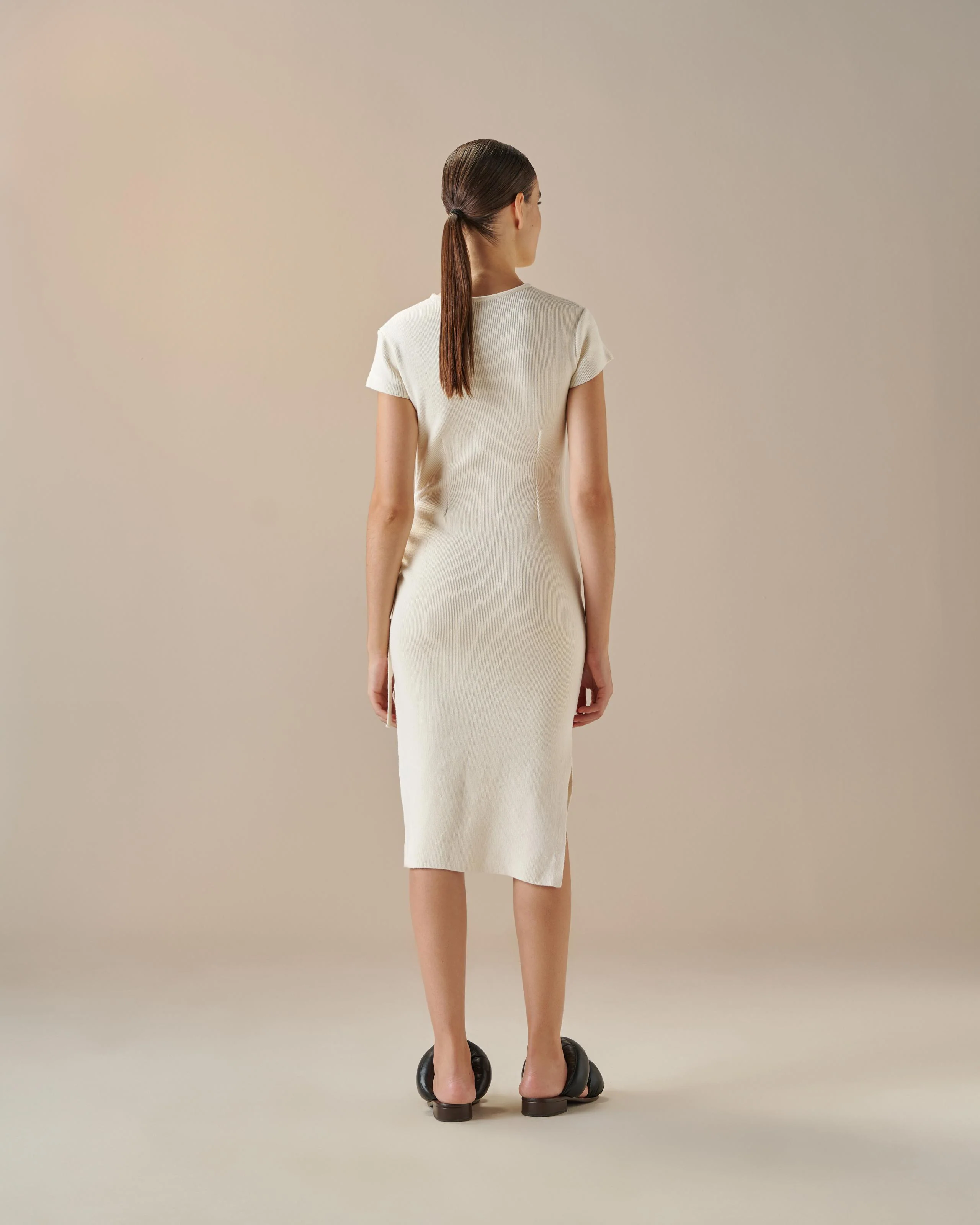 KNIT ROGE DRESS OFF-WHITE - Image 2
