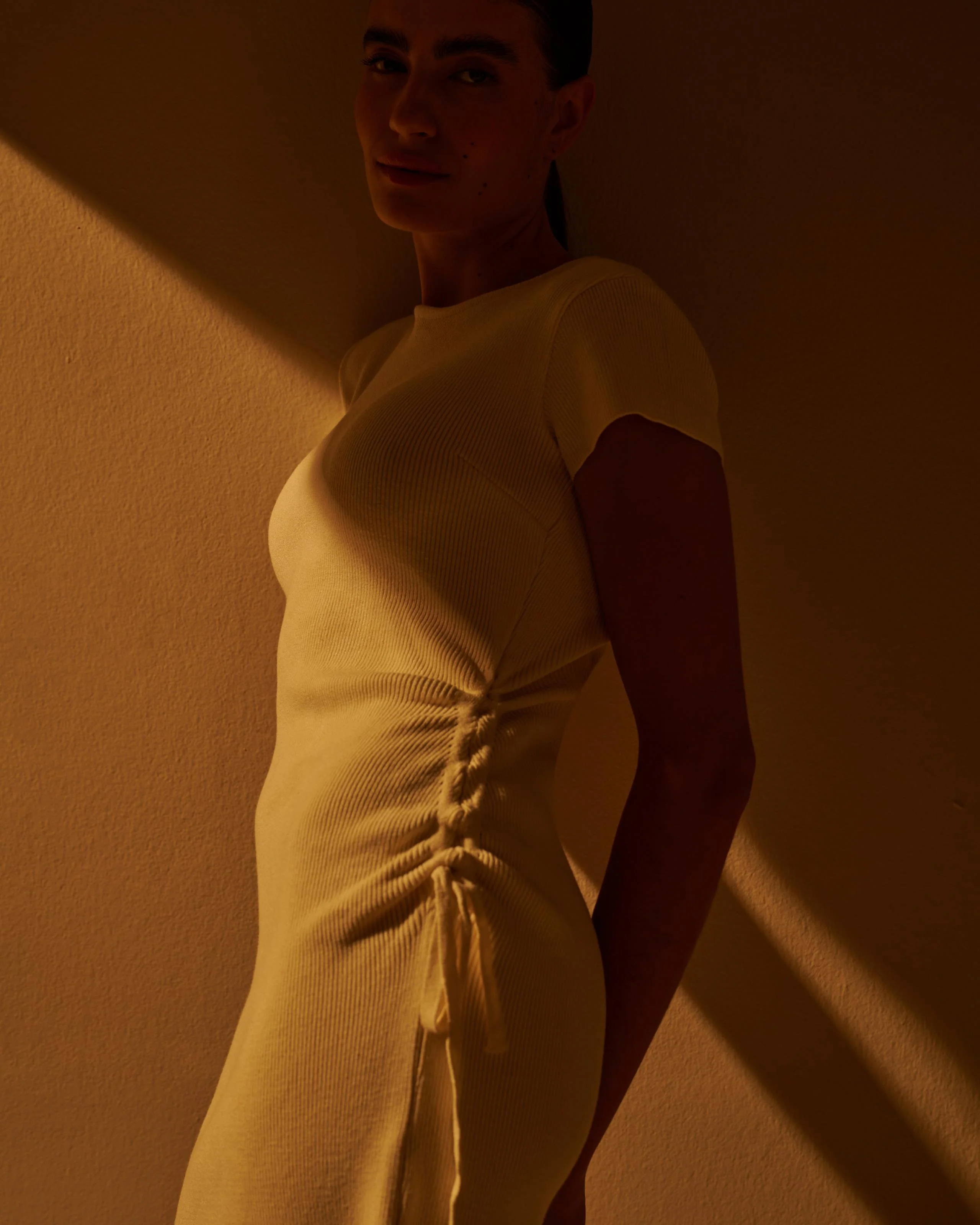 KNIT ROGE DRESS OFF-WHITE - Image 5