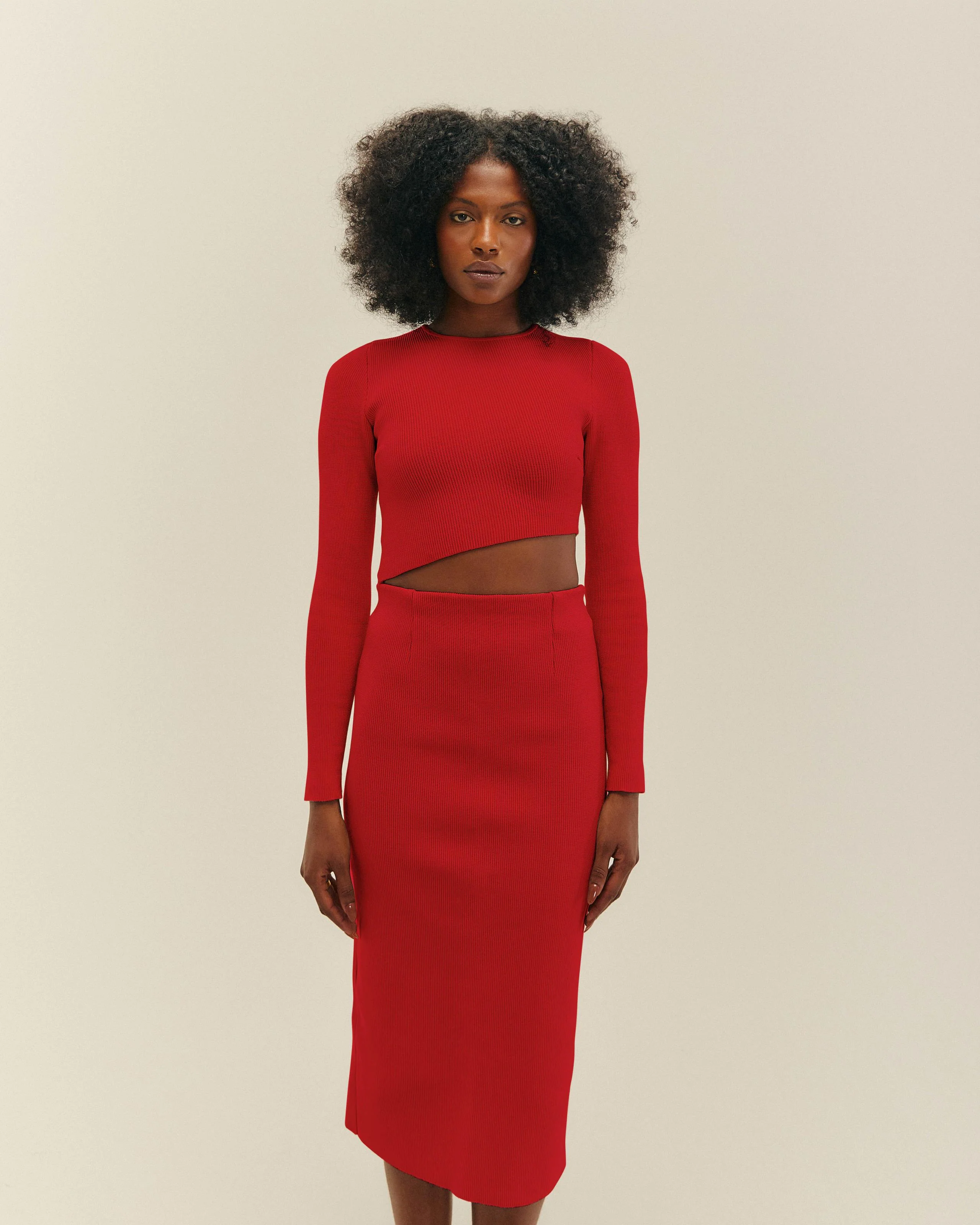 KNIT SKIRT RAQUEL RED - Image 3